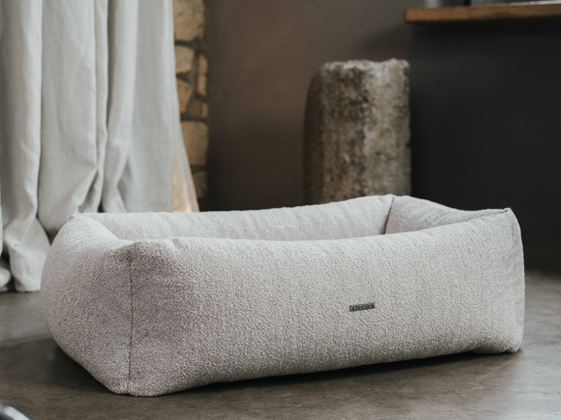 BUCIANO Hundebett Kari Kiesel Hundekissen waschbar