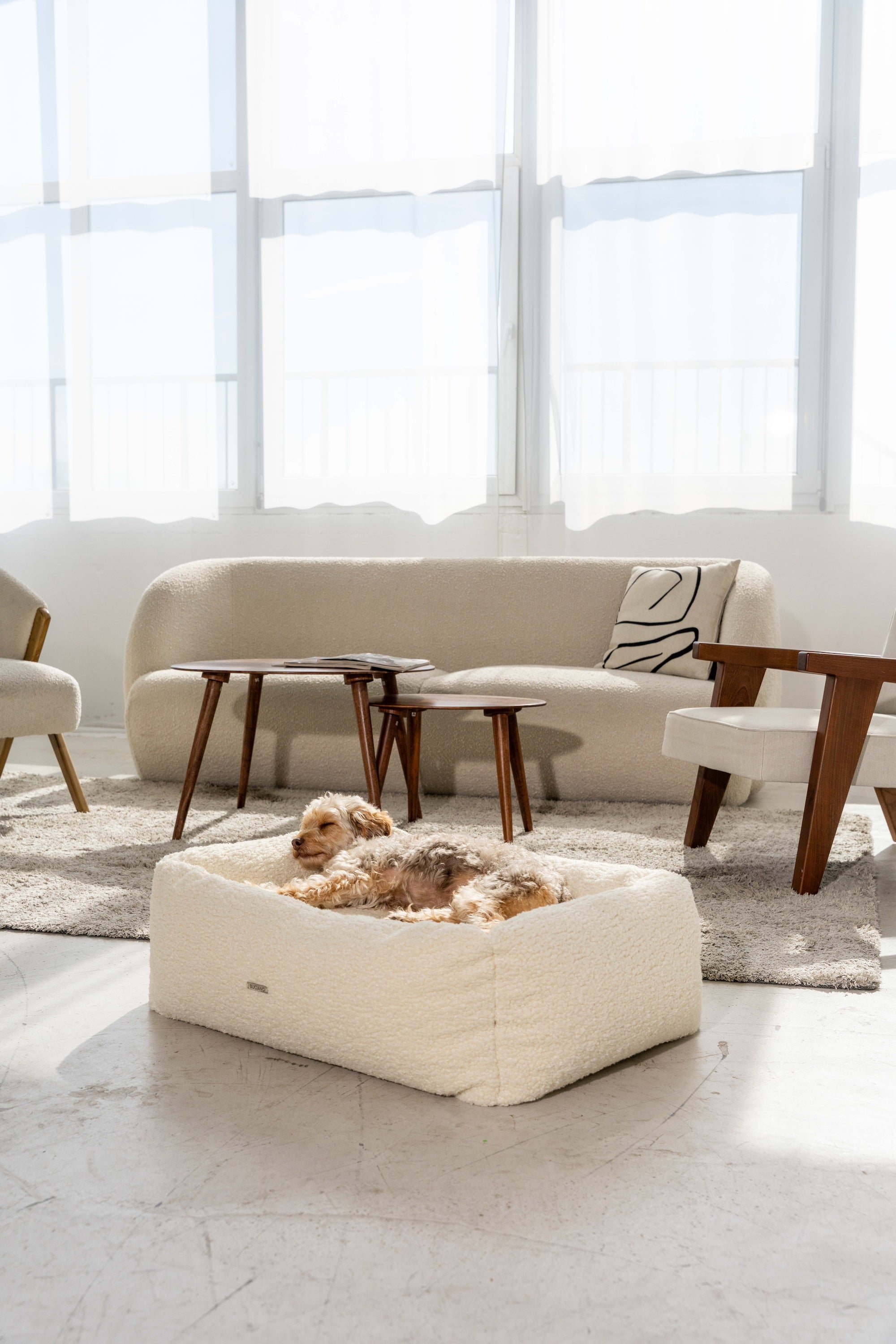 Hundebett Oreo Wollweiß