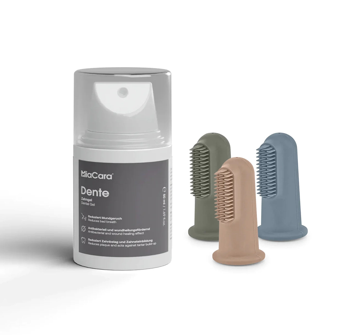 Bundle: MiaCara Dente Hundezahngel & Dito Zahnbürste