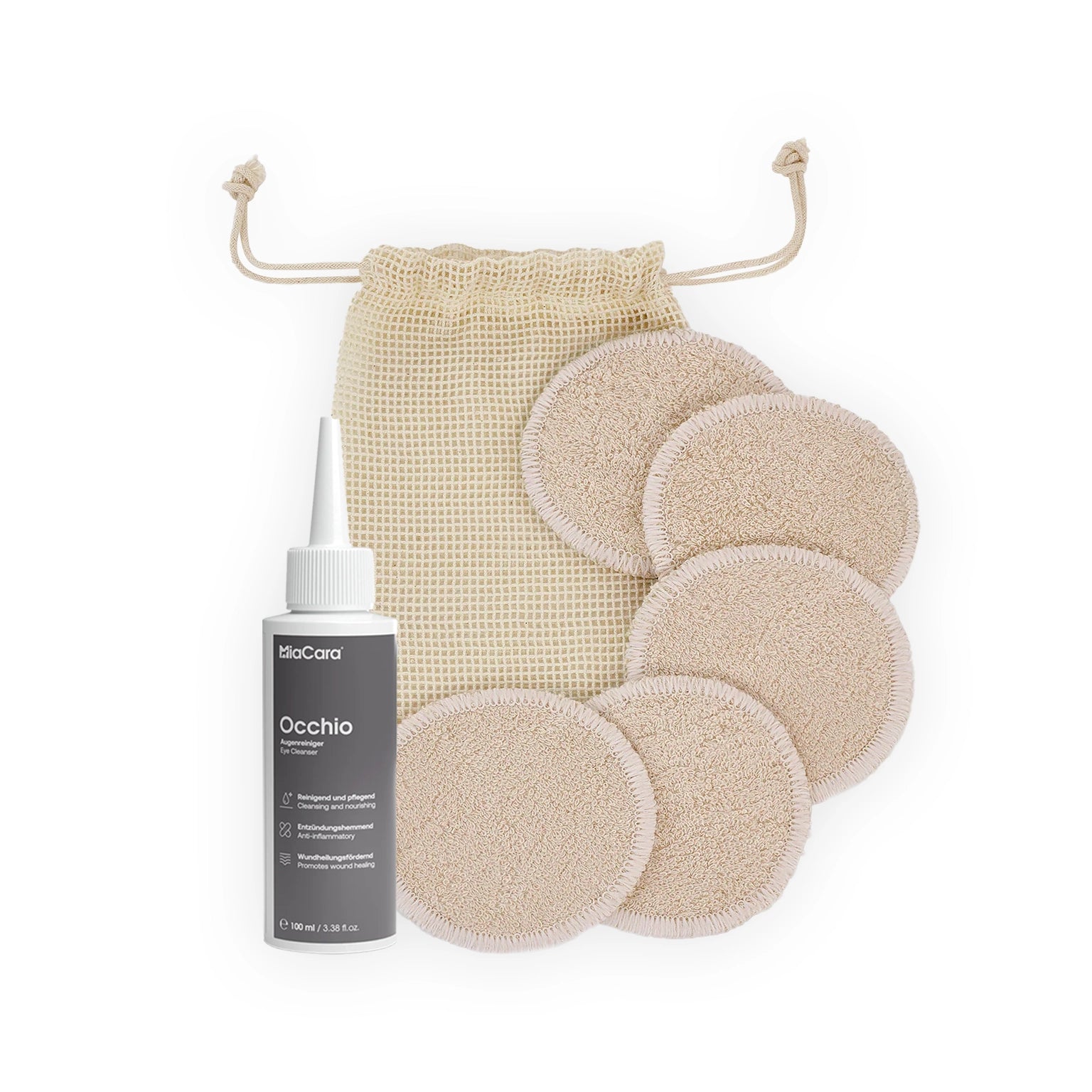 Bundle: MiaCara Occhio Augenreiniger & Dischetto Reinigungs-Pads