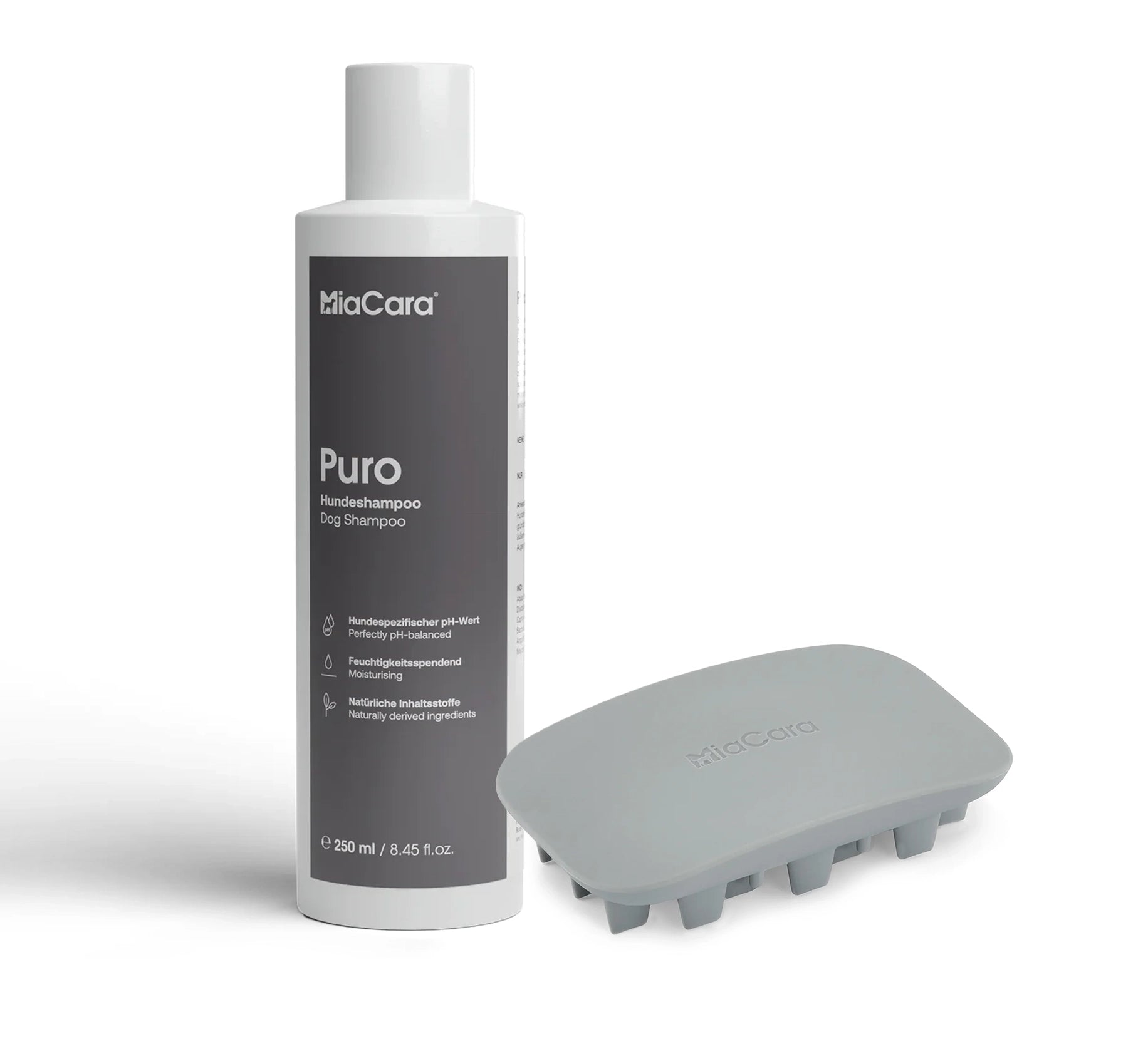 Bundle: MiaCara Puro Hundeshampoo & Pelo Hundebürste Schiefer