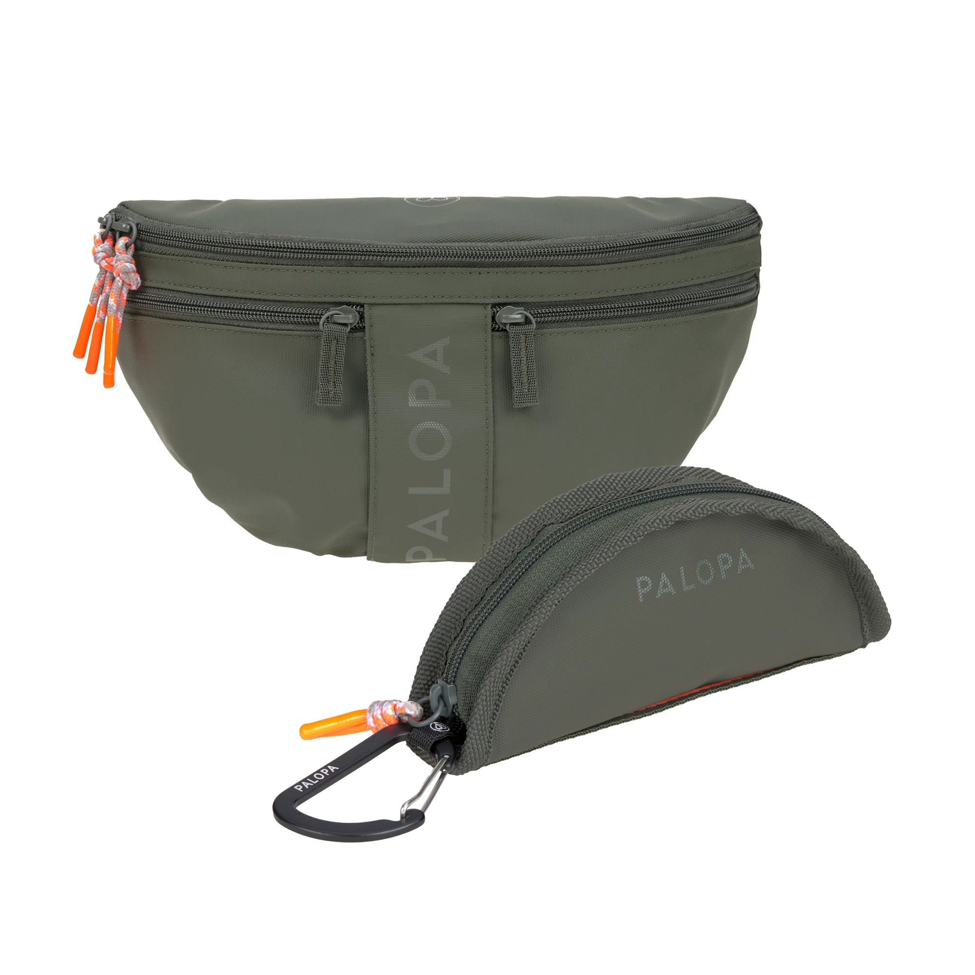Bundle: PALOPA Hunde Leckerlibeutel Emma Dunkelgrün & Hundereisenapf Tura Dunkelgrün