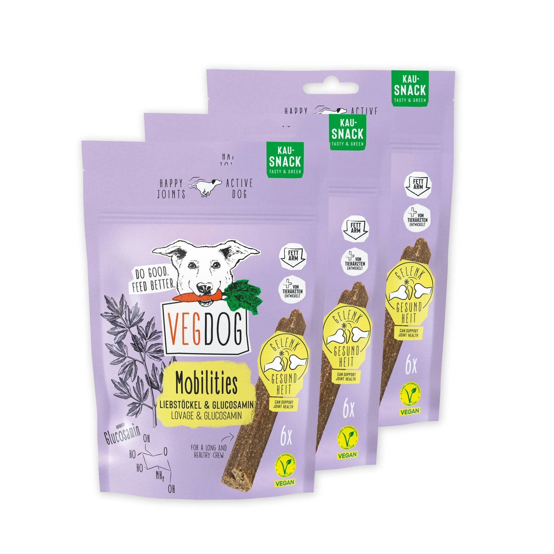 Bundle VEGDOG Mobilities Vegane Snacks für Hunde