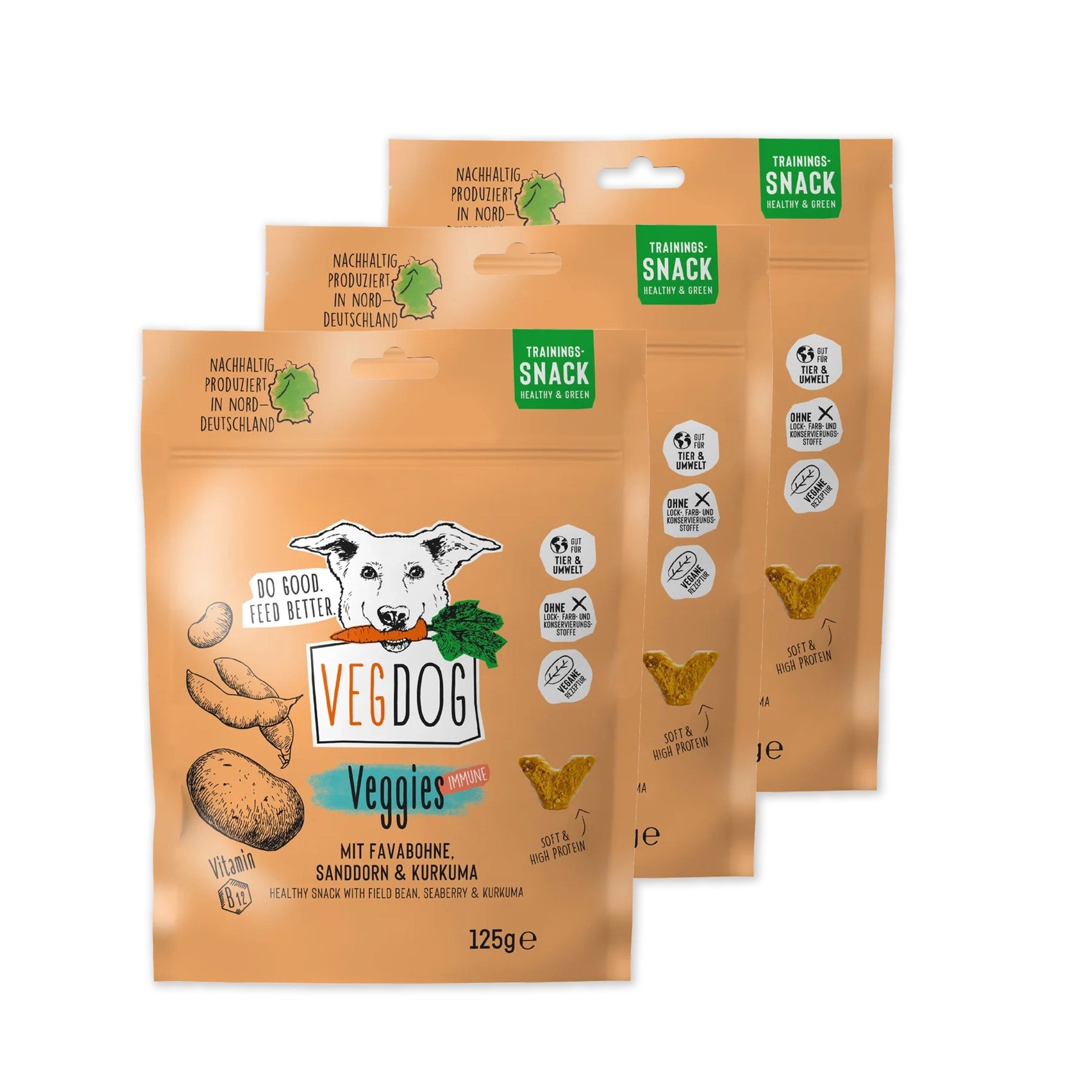 Bundle VEGDOG VEGGIES immune Hundesnacks vegan pflanzlich für Allergiker
