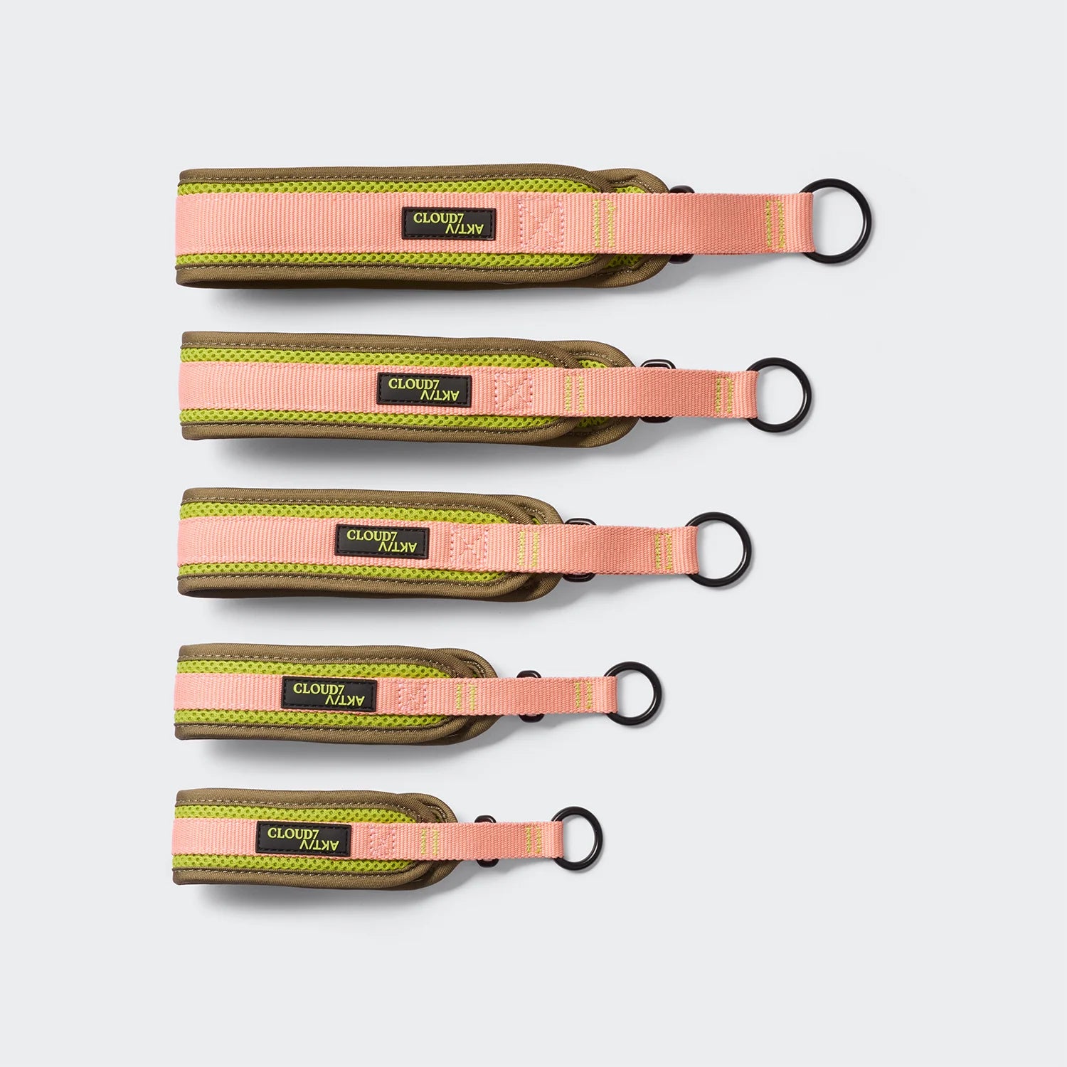 Cloud7 C-1 Zugstopp Halsband Air-Mesh AKTIV Neon Green/Peach Hundehalsband verstellbar