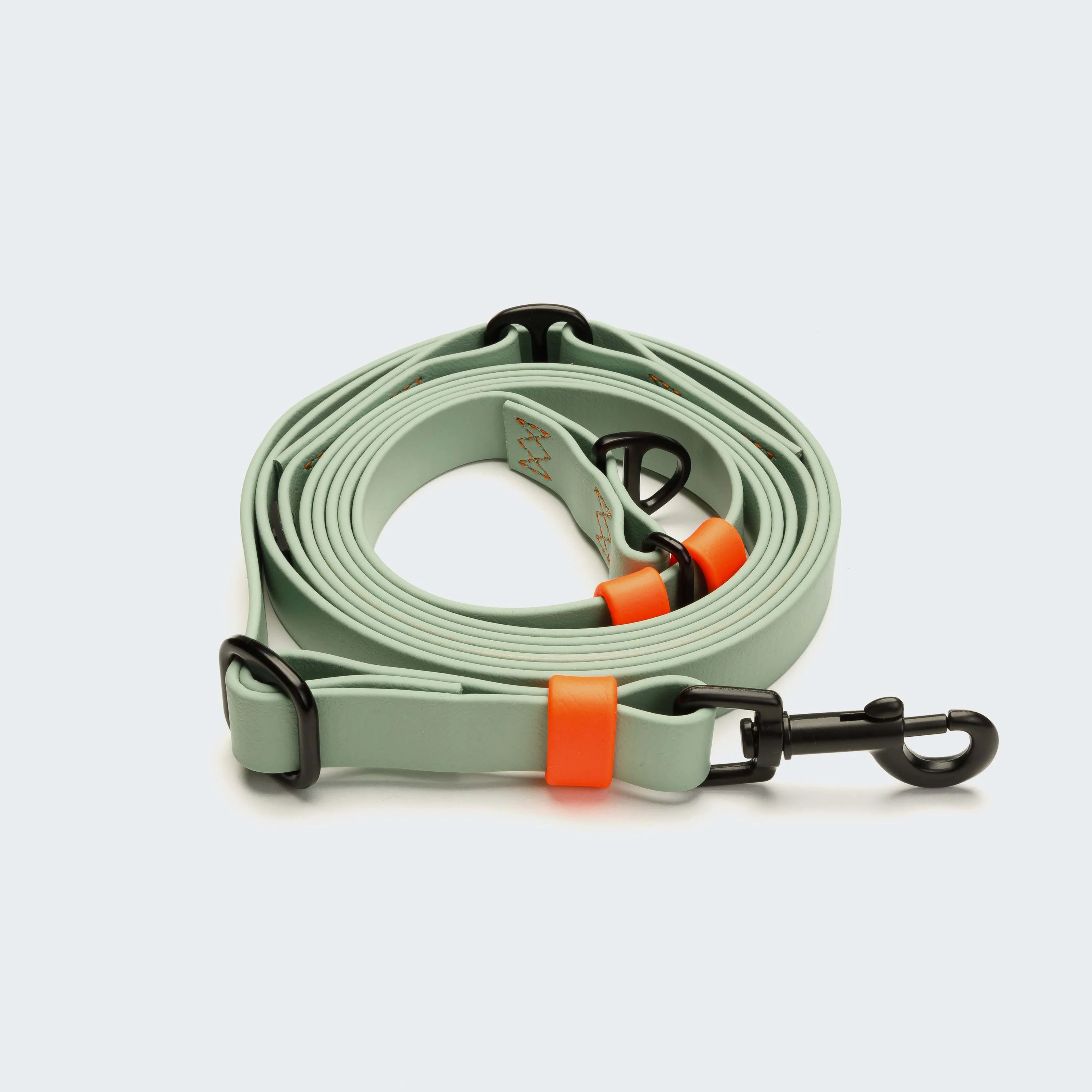 Cloud7 Freihandleine BioThane Ipanema Mint-Neon Orange Hundeleine verstellbar Wasserabweisend
