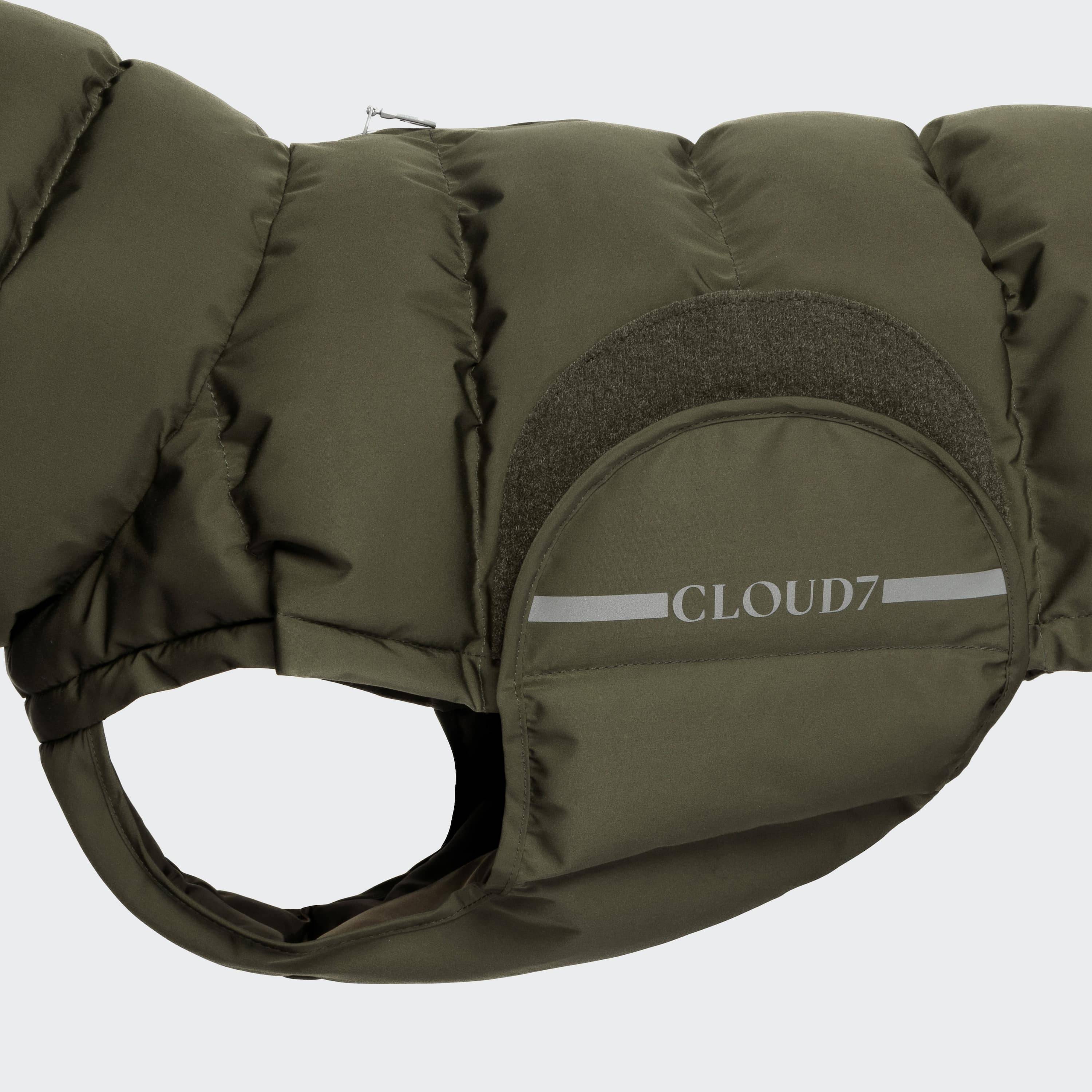 Cloud7 Hundemantel Winter Alaska Oliv gefuetterter Hundemantel
