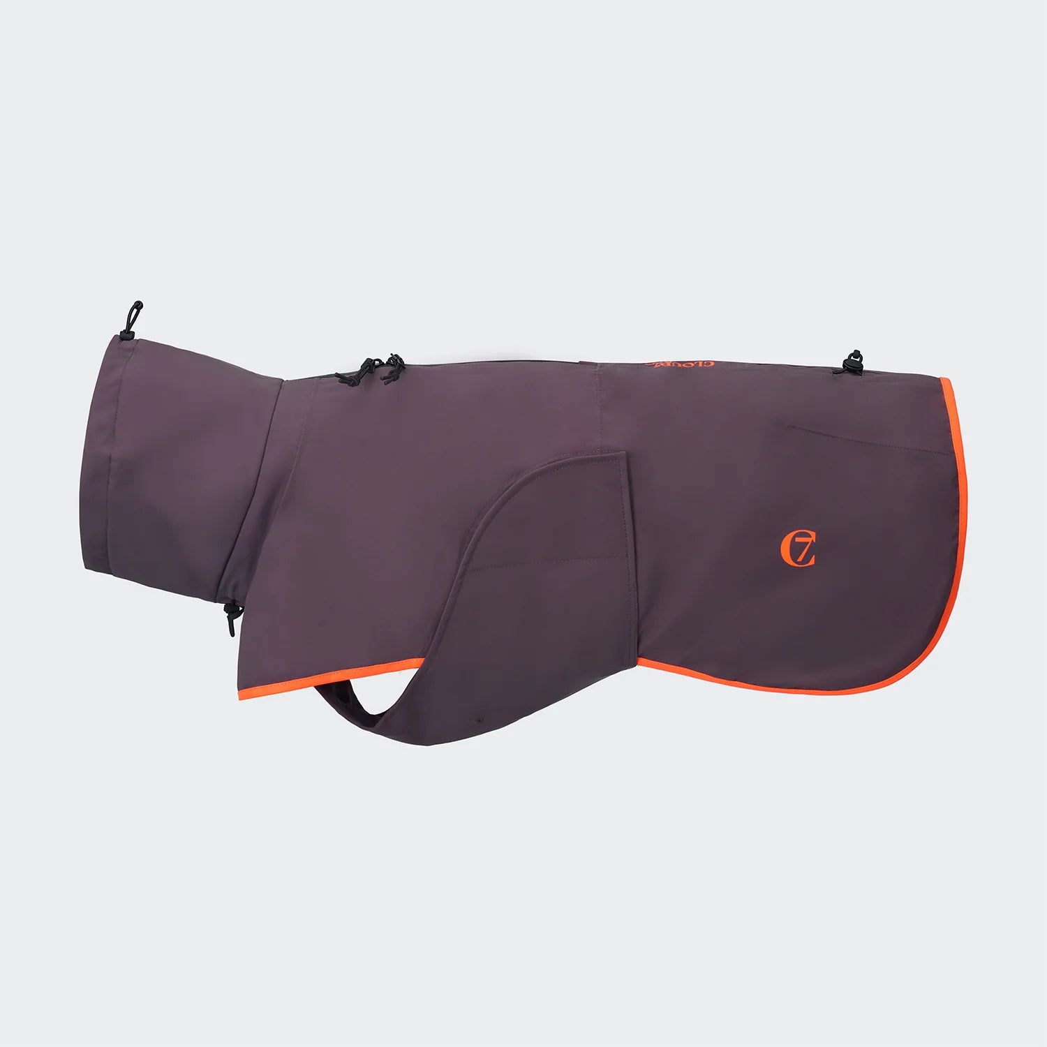 Cloud7 Hunderegenmantel AKTIV Aubergine/Orange