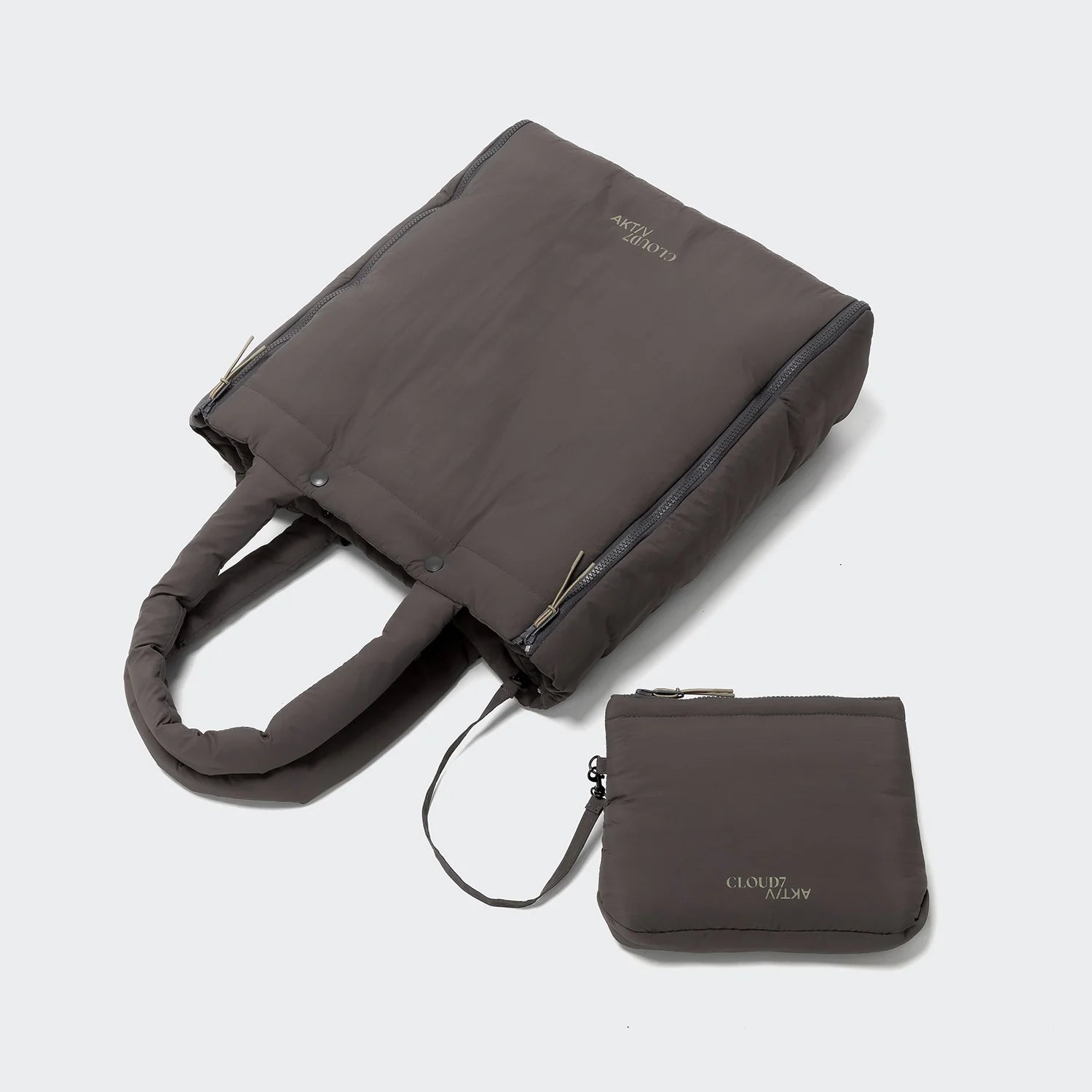 Cloud7 Hundereisebett Tote Bag Aktiv Puffer Dark Grey Khaki Hundereisebett wasserabweisend
