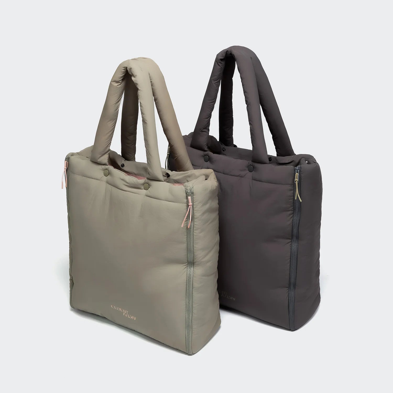Cloud7 Hundereisebett Tote Bag Aktiv Puffer Khaki Peach Hundereisebett Hundetasche faltbar