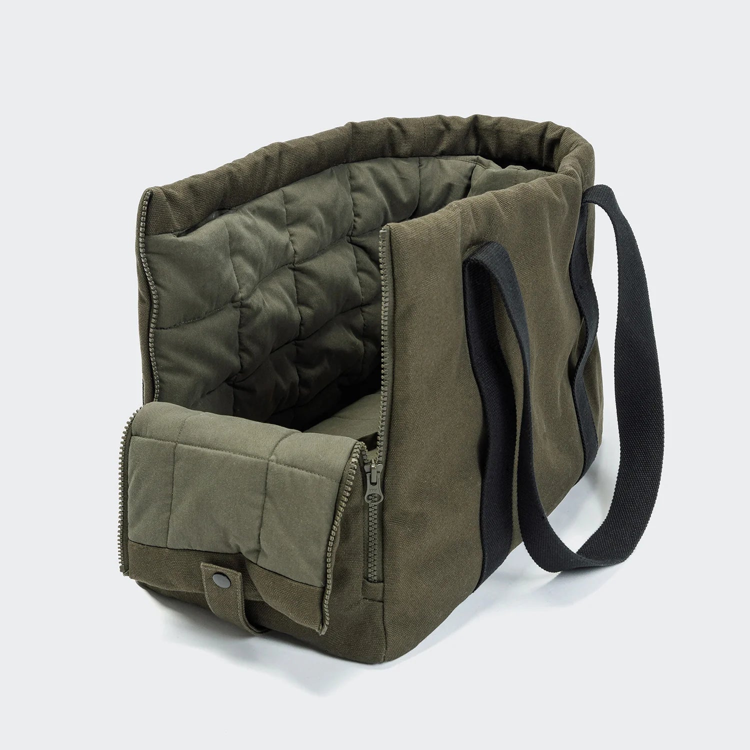 Cloud7 Hundetasche Turin Canvas Olive Tragetasche für Hunde zum Umhängen