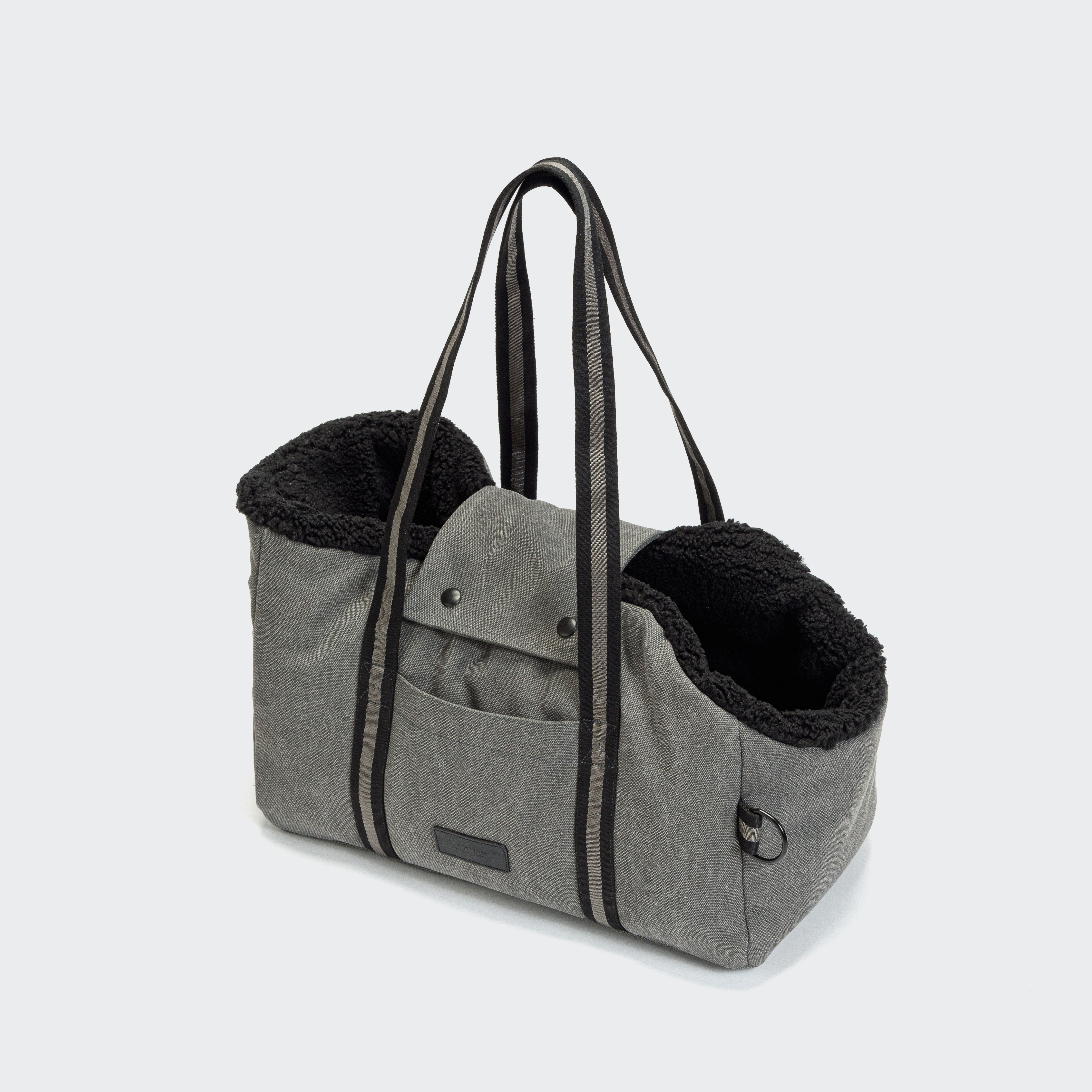 Cloud7 Hundetasche Lucca Canvas Basalt Hundetragetasche für kleine Hunde