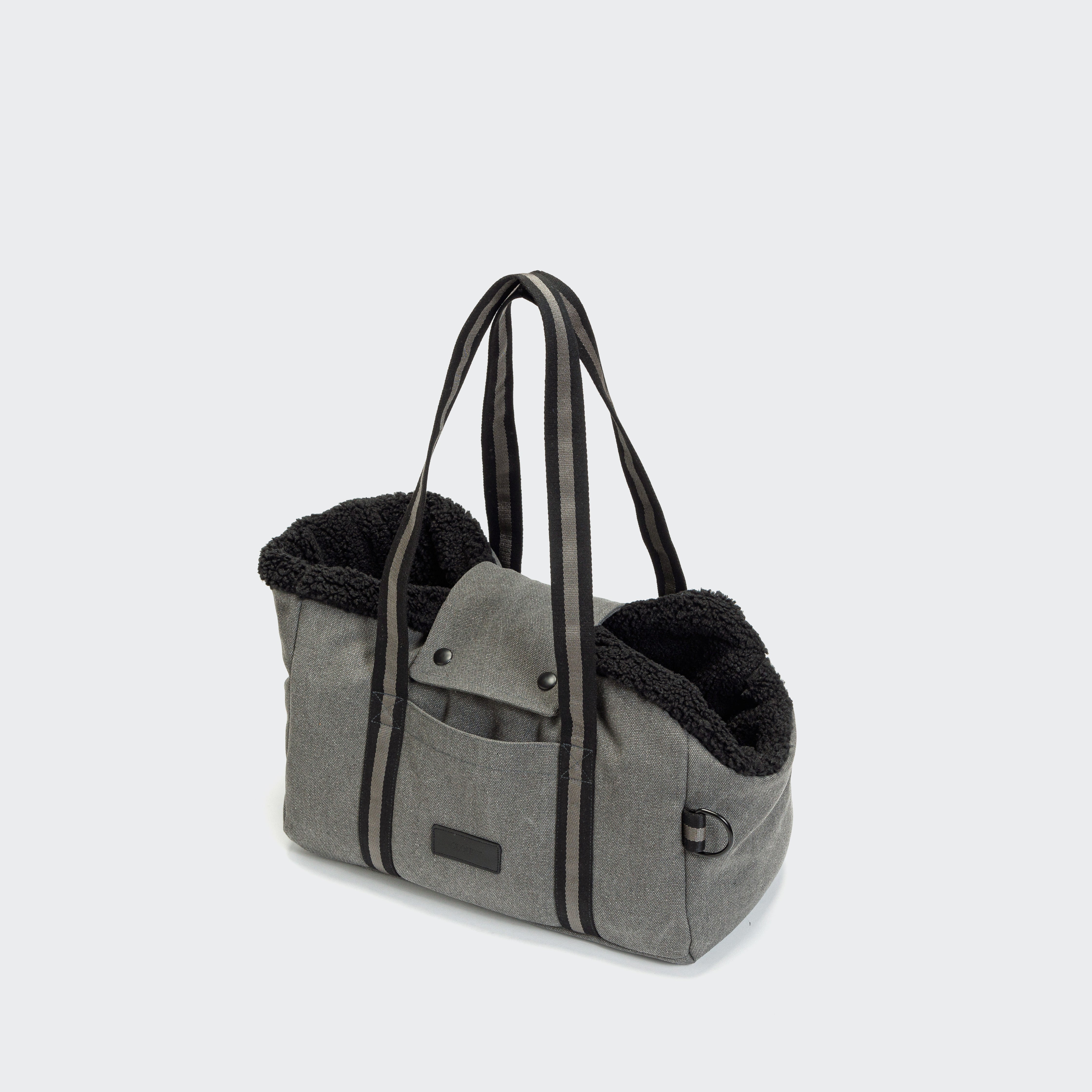 Cloud7 Hundetasche Lucca Canvas Basalt Hundetragetasche Urlaub mit Hund