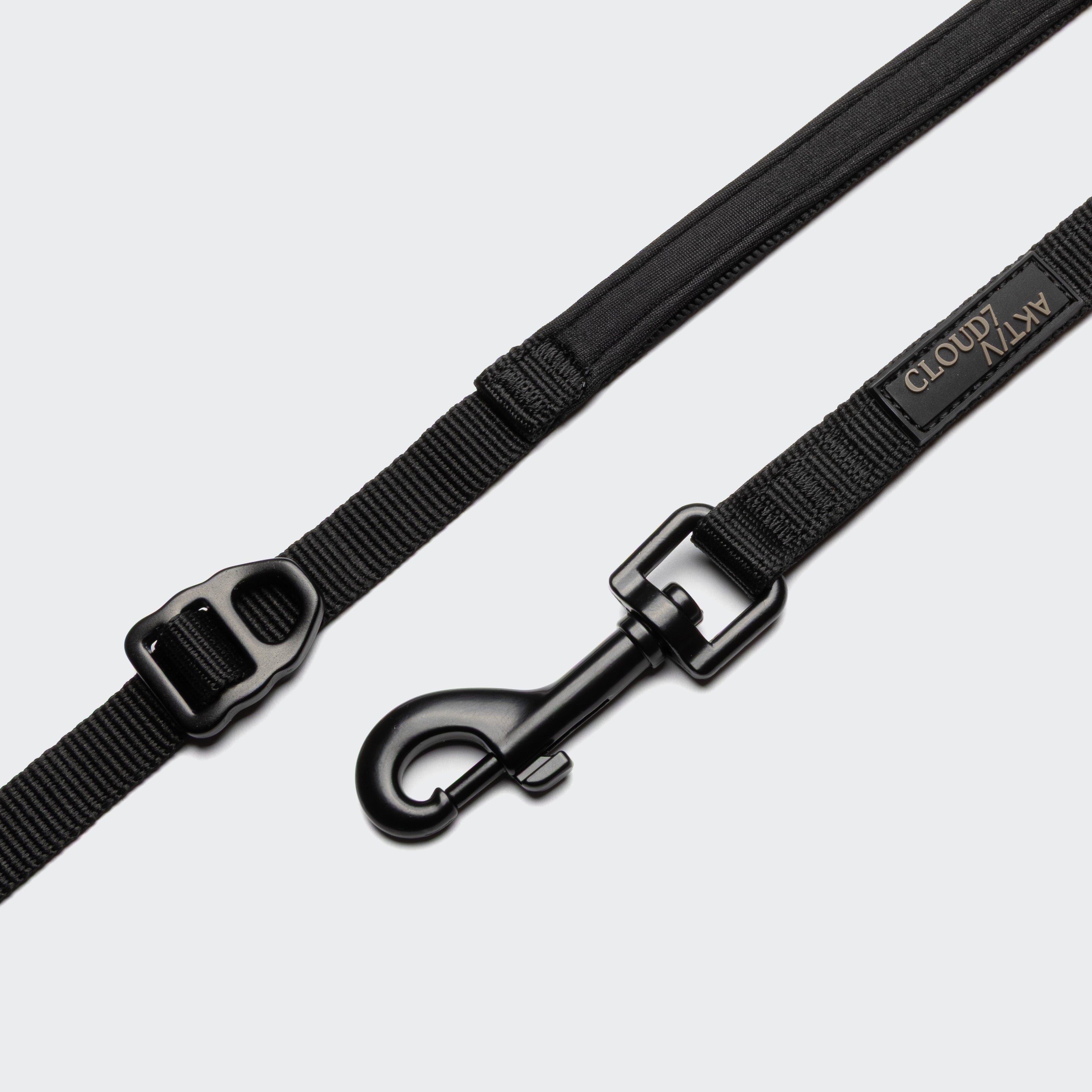 Cloud7 L-2-Jogging-Leash AKTIV Black Hundeleine zum Umhängen