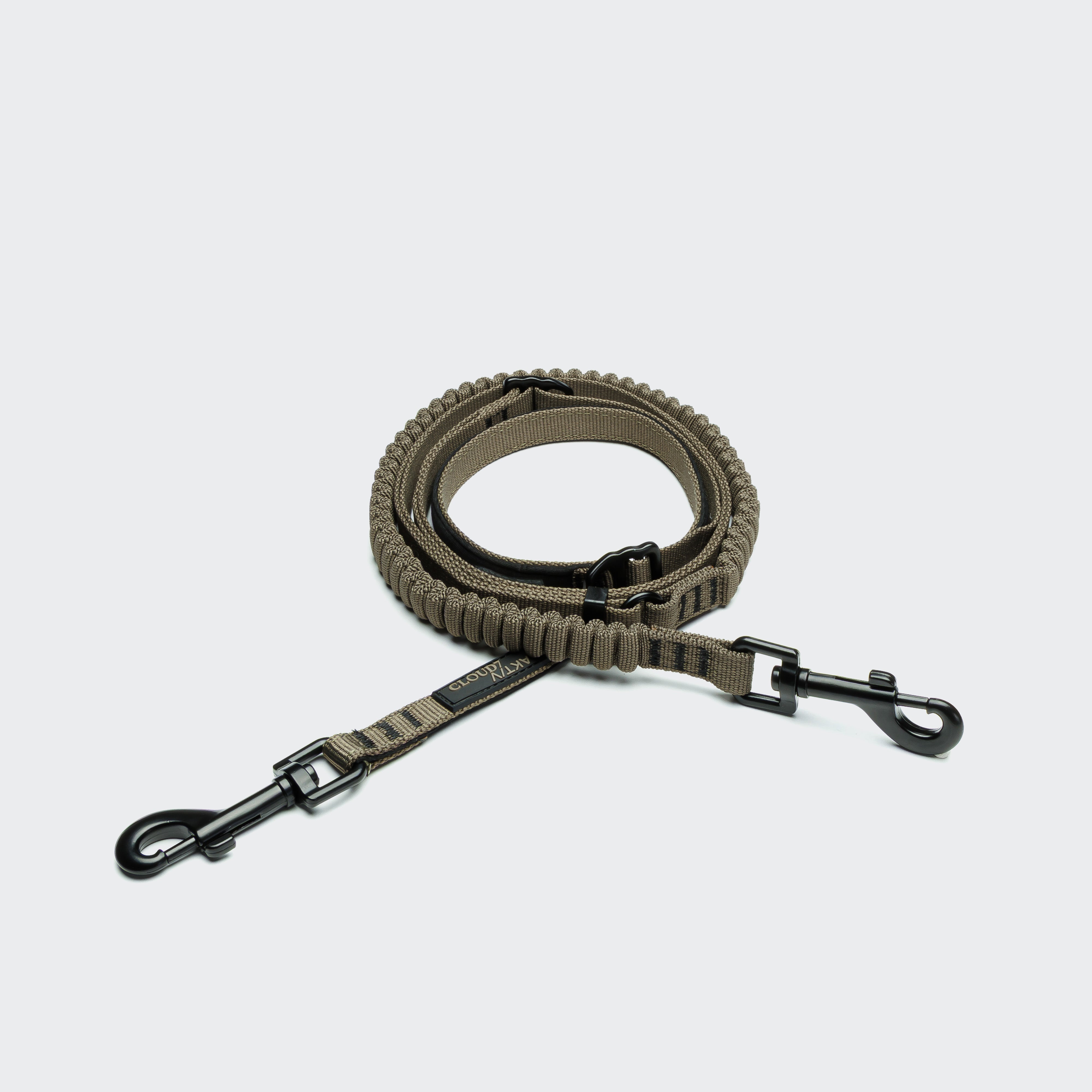 Cloud7 L-2-Jogging-Leash AKTIV Olive Hundeleine Joggingleine Sport mit Hund