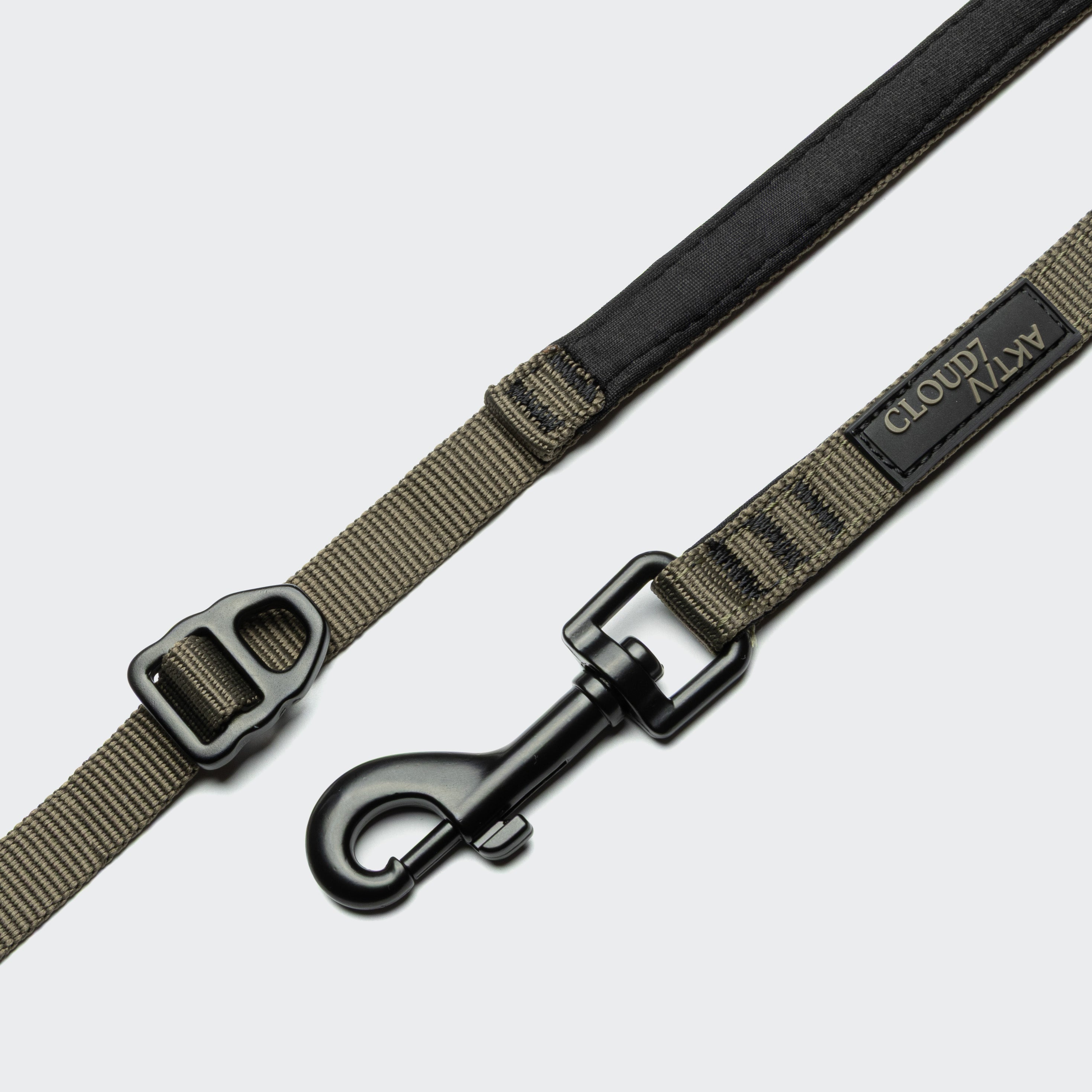 Cloud7 L-2-Jogging-Leash AKTIV Olive Hundeleine zum Umhängen