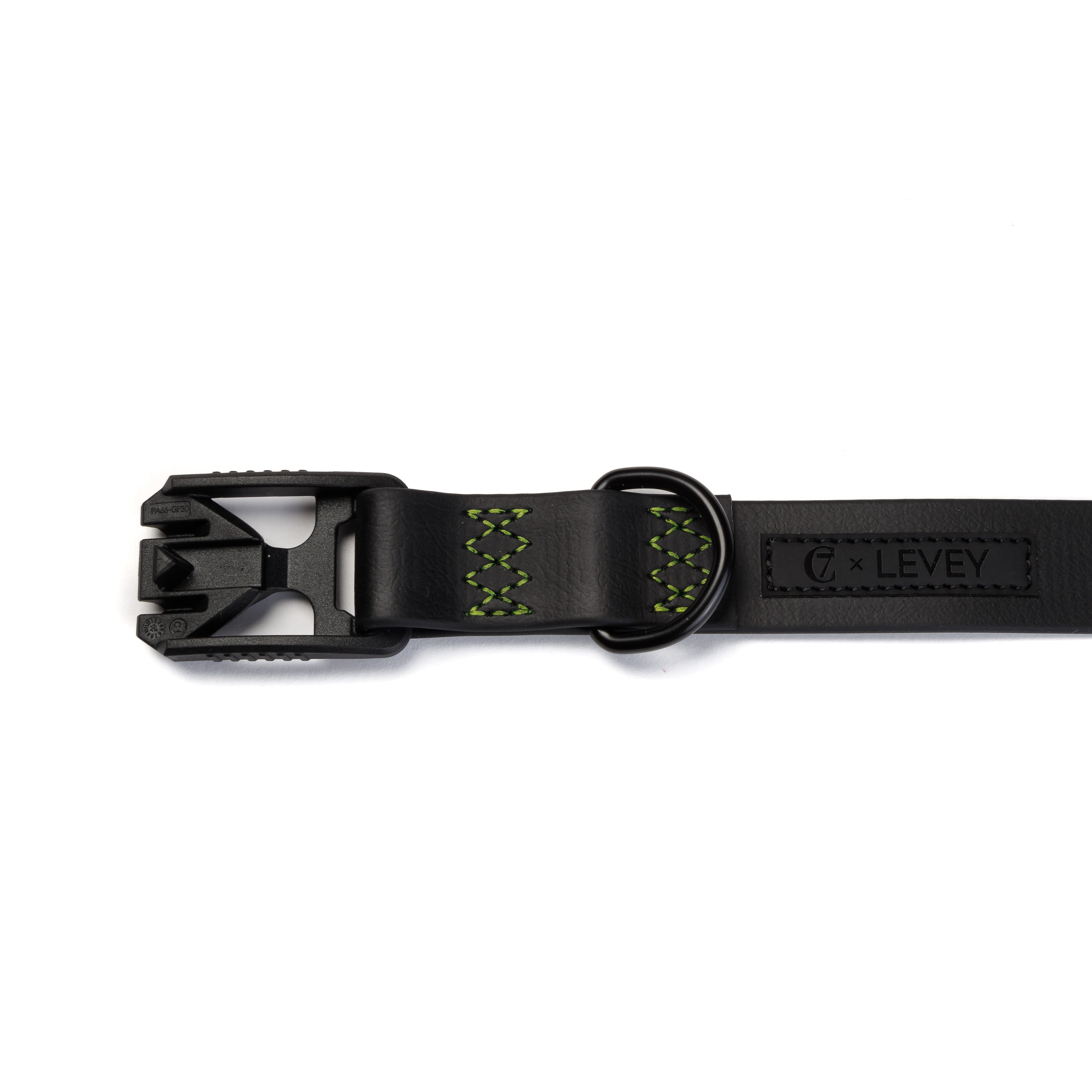 Cloud7 X LEVEY Hundehalsband BioThane Ipanema Black C7 x LEVEY Hundehalsband wasserfest