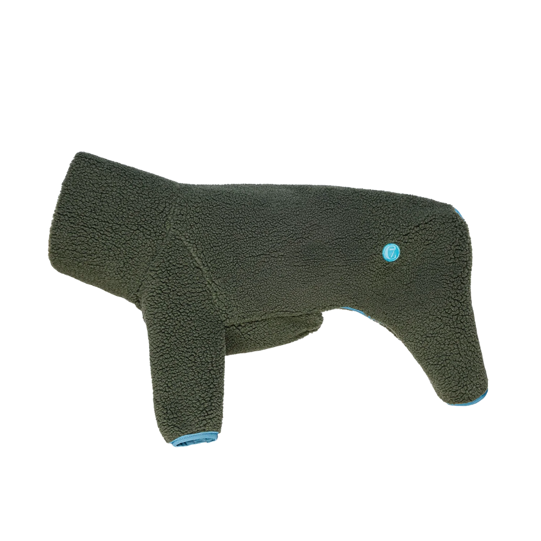Cloud7 Windhundpullover Cornwall Teddy Olive