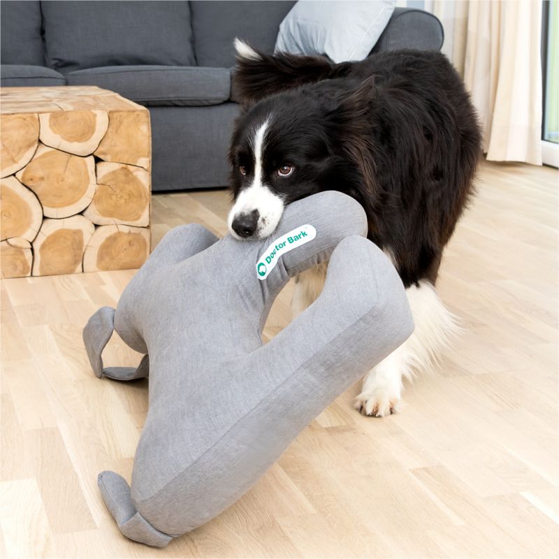 Doctor Bark Toy Dog Hellgrau Hundespielzeug