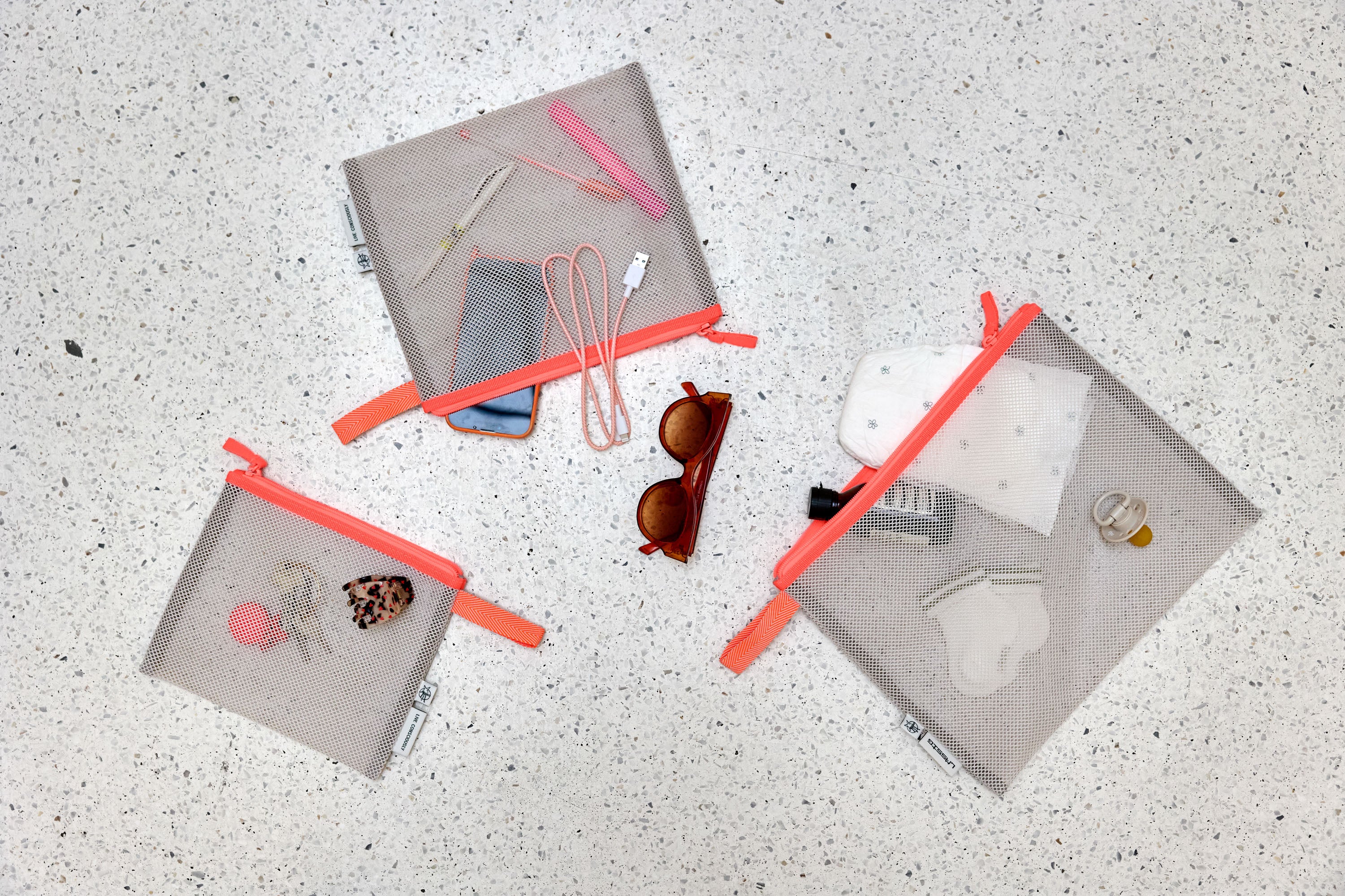 LÄSSIG Netztasche Mesh Bags Neon Orange Aufbewahrungsmöglichkeit Zubehör Hund