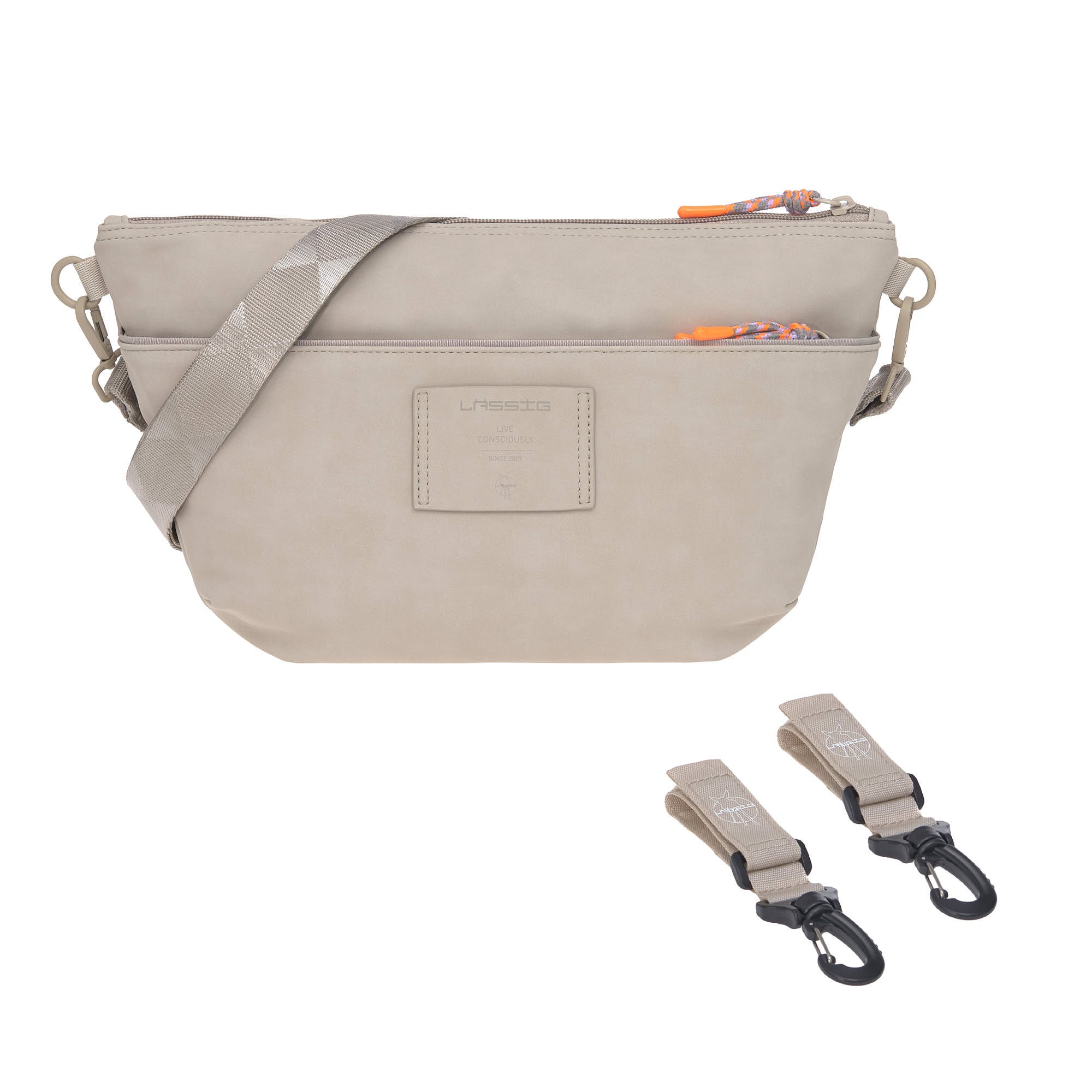 LÄSSIG Organizer Bum Bag Humus Umhängetasche Crossbody Bag Hund