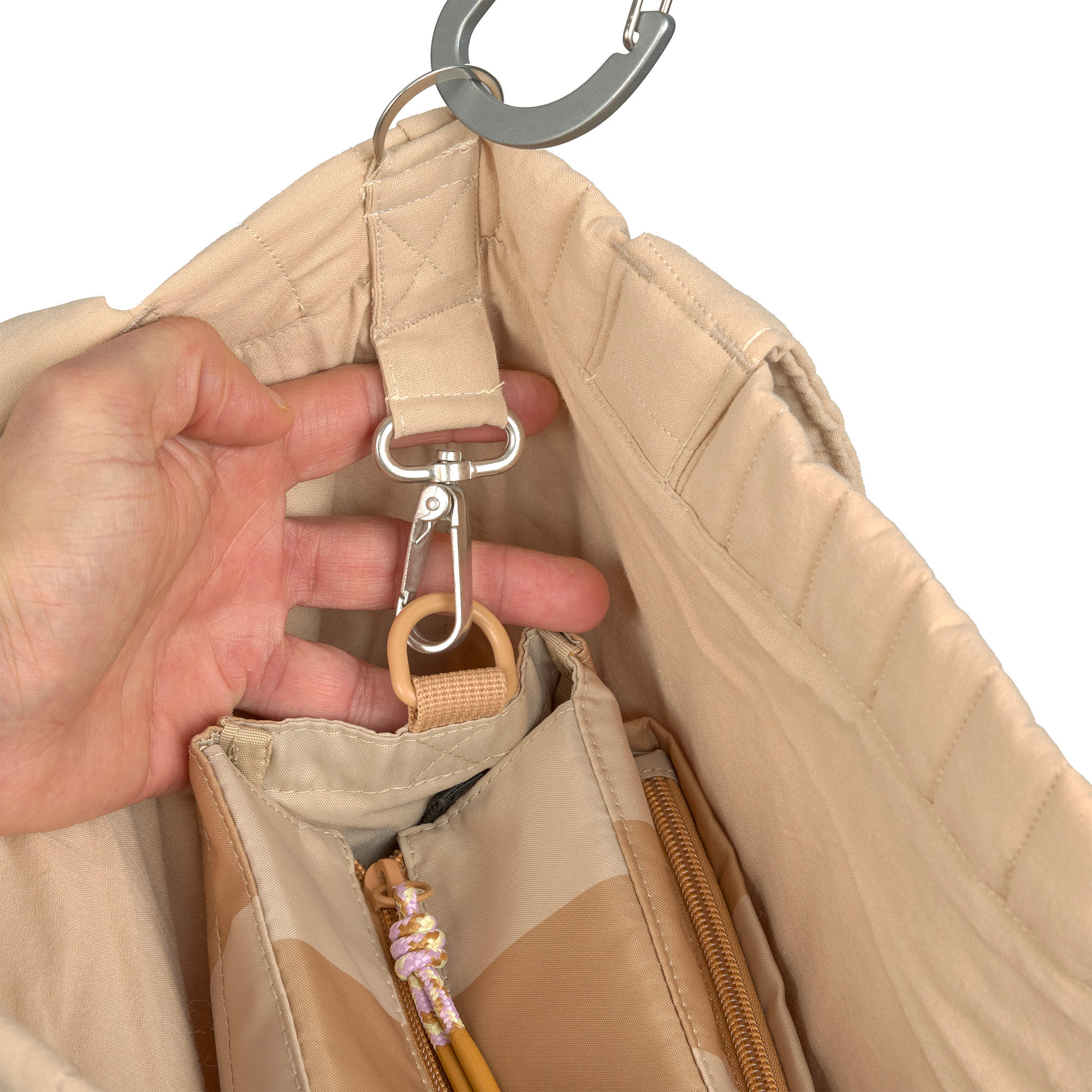 LÄSSIG Shopper MIX Beige Wickeltasche zum Umhängen wasserabweisend