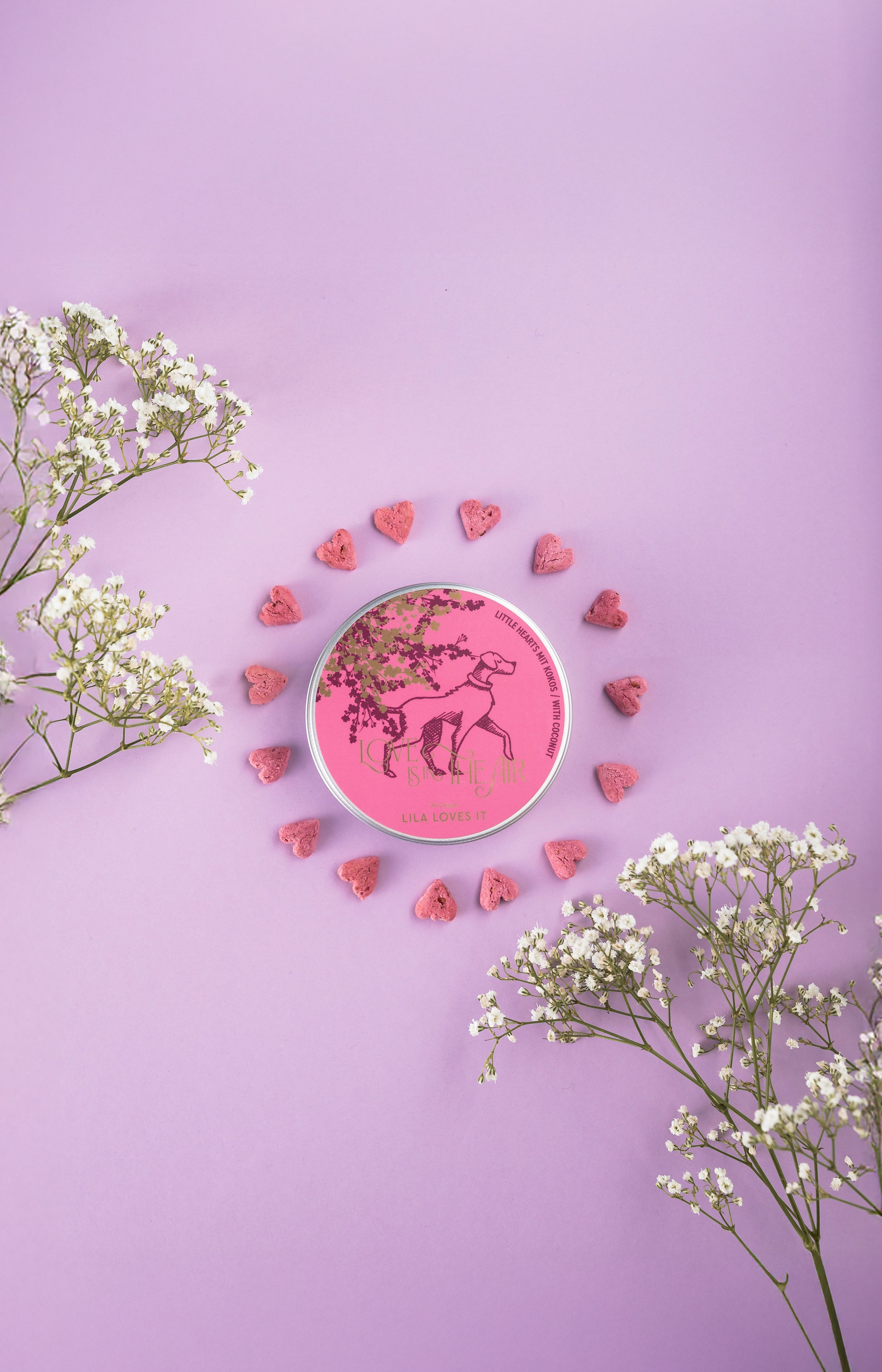 LILA LOVES IT Frühlings-Goodies LOVE IS IN THE AIR - Limited Edition Hundeleckerlis vegetarisch