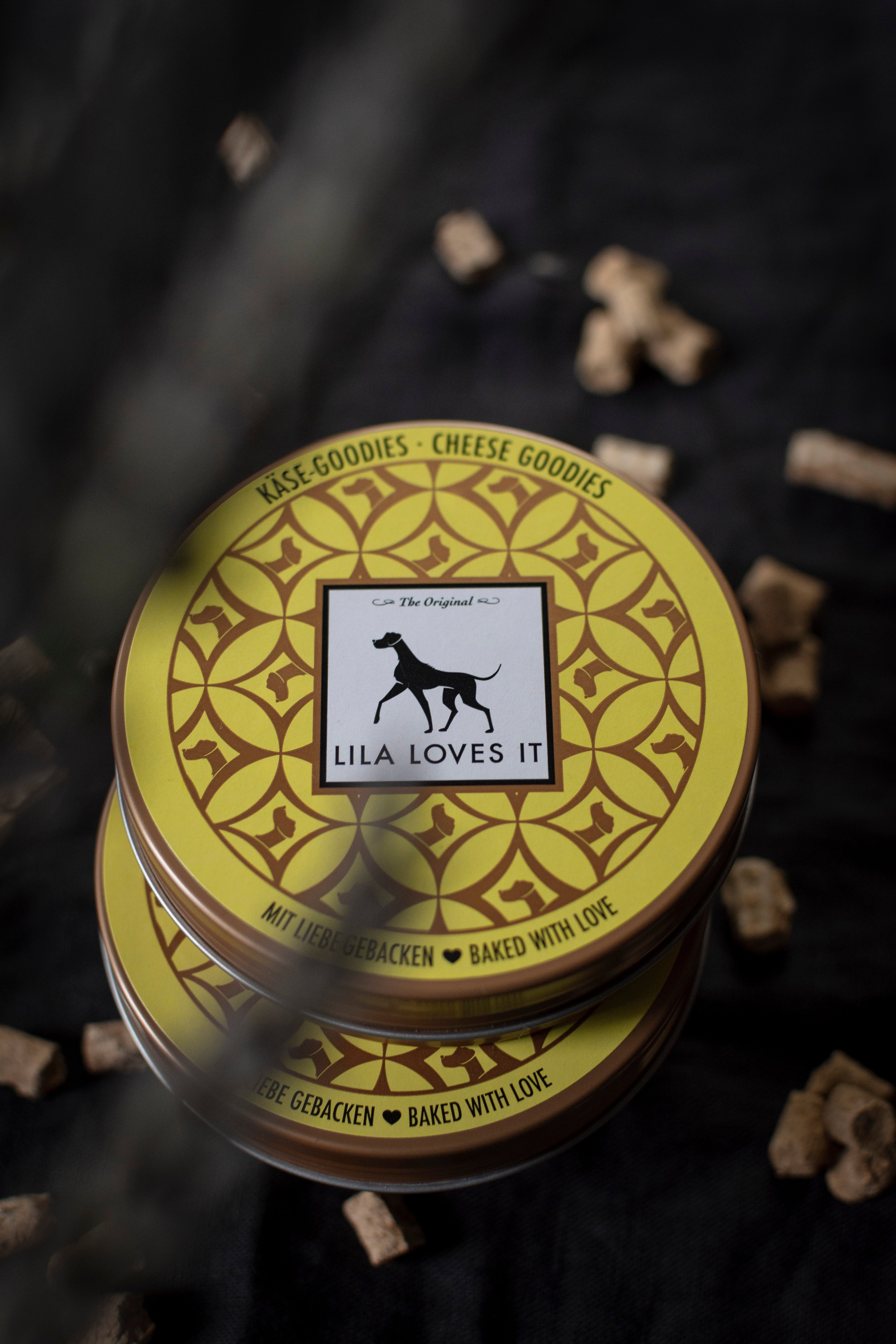 LILA LOVES IT Kaese Goodies Hundeleckerli in Dose