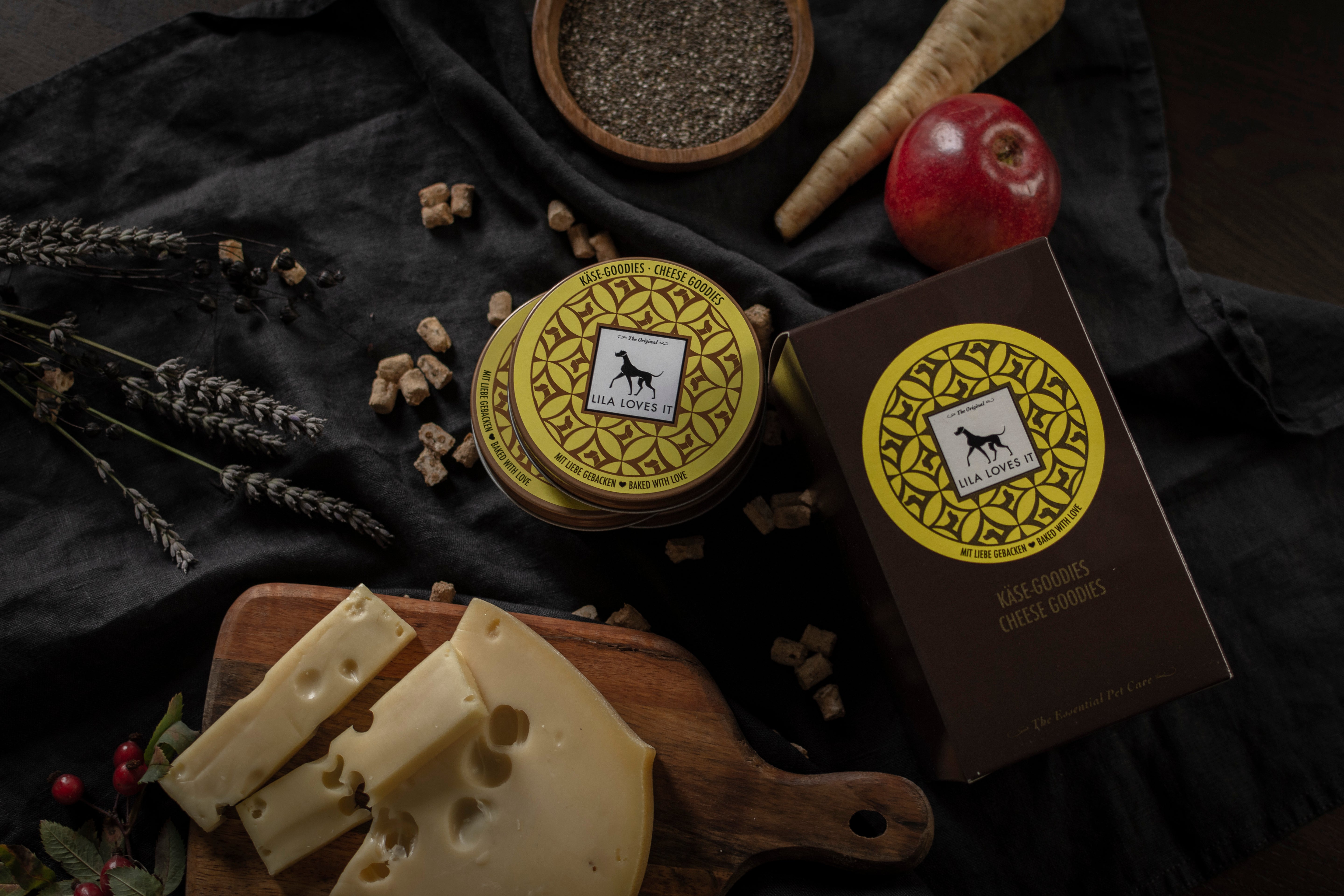 LILA LOVES IT Kaese Goodies Kekse fuer Hunde