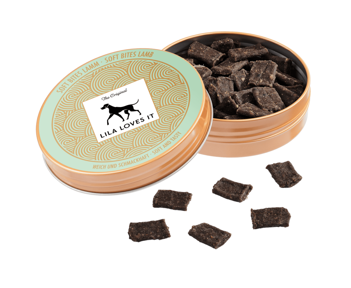 LILA LOVES IT Soft-Bites aus Lammfleisch Dose Leckerli Hundetraining