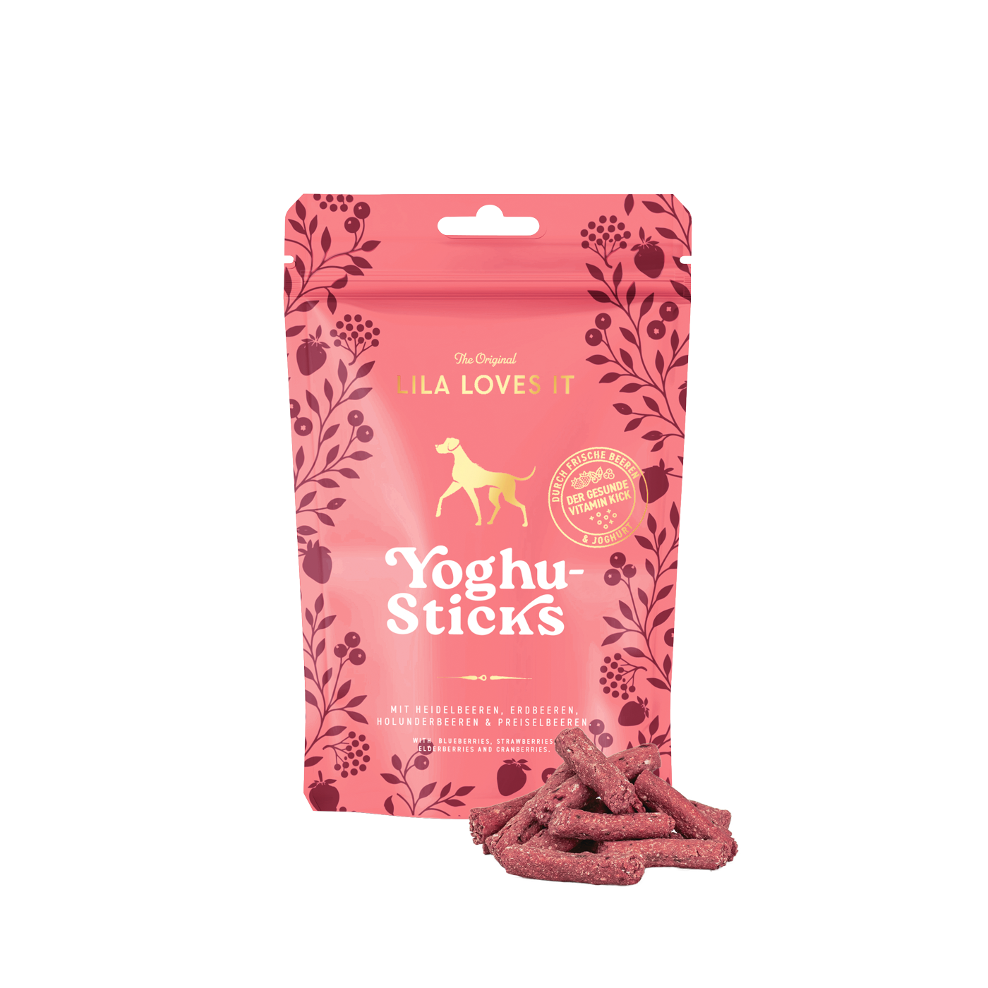 LILA LOVES IT Yoghu-Sticks mit Beeren Hundensacks vegetarisch