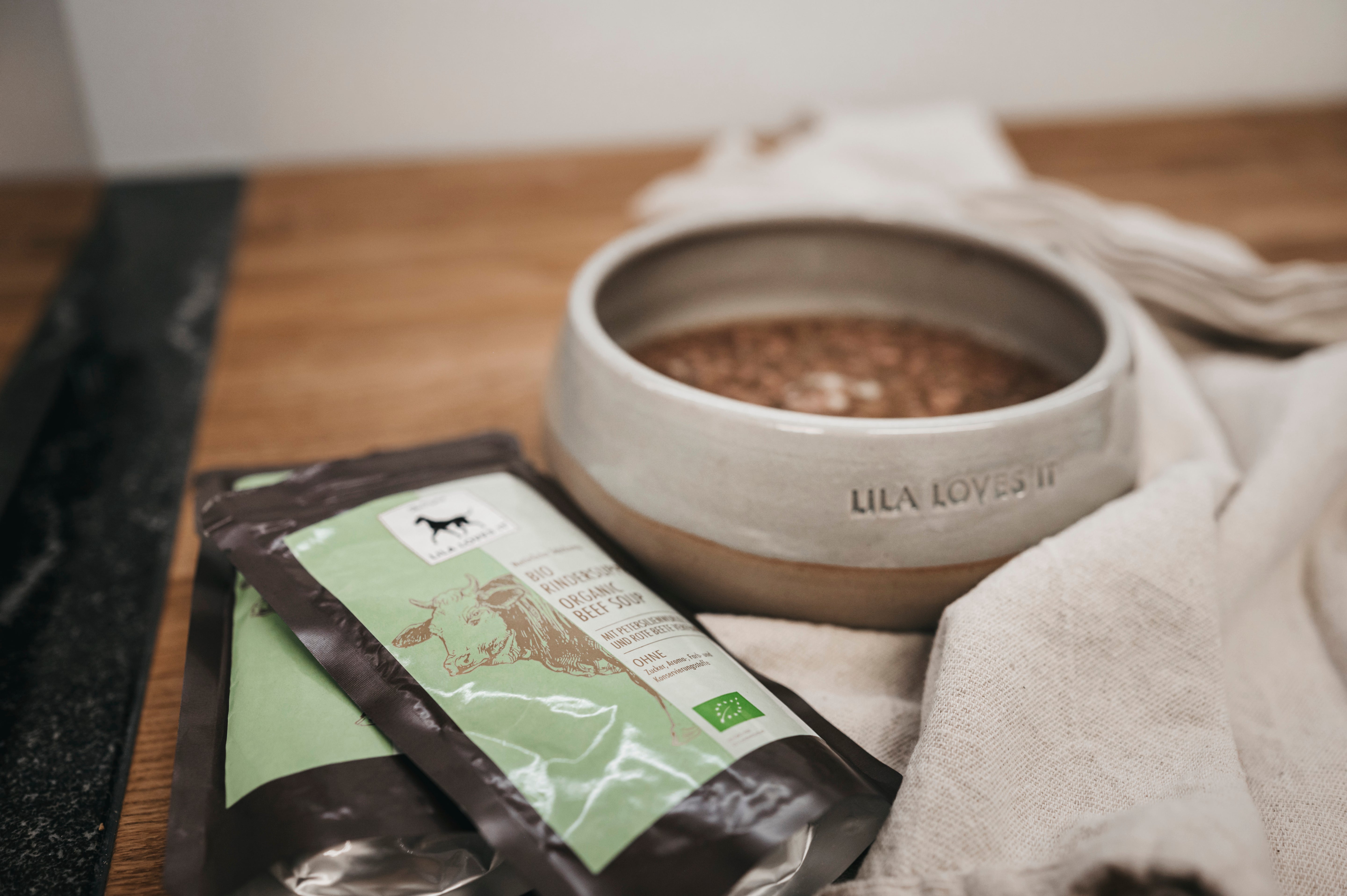 LILA LOVES IT Bio-Rindersuppe für Hunde Suppe für Hunde Rind