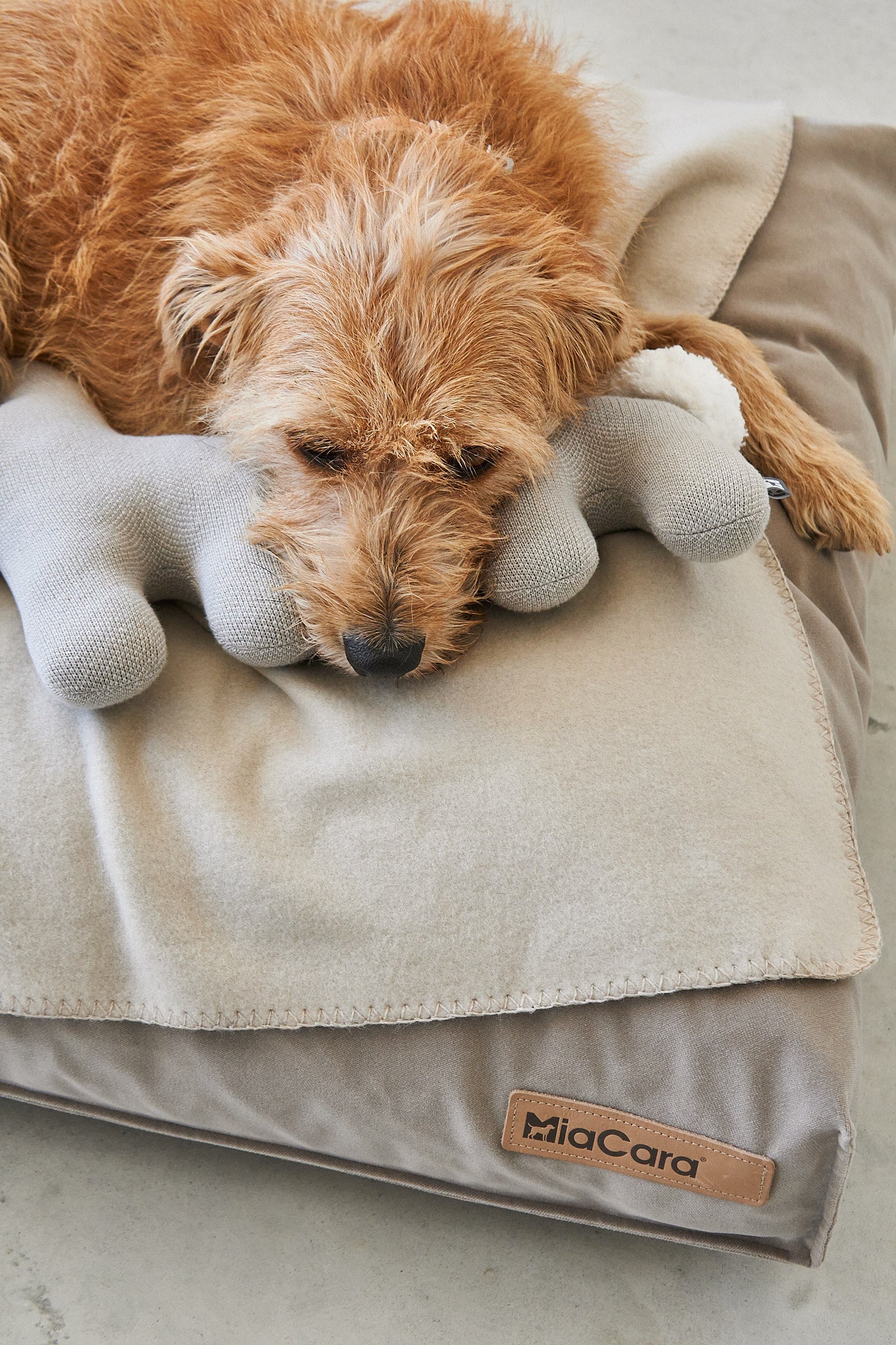 MiaCara Bosco Stofftier Hase Grau Hundespielzeug Kuscheltier