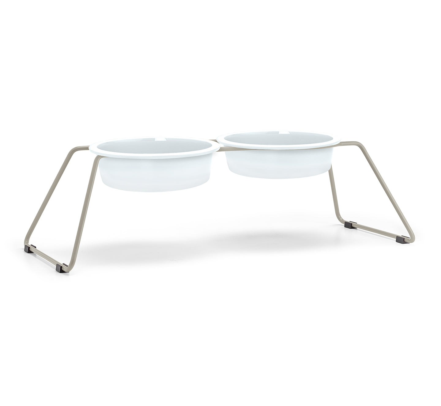 MiaCara Cena Napfständer Greige mit Porzellannäpfen Hundenäpfe