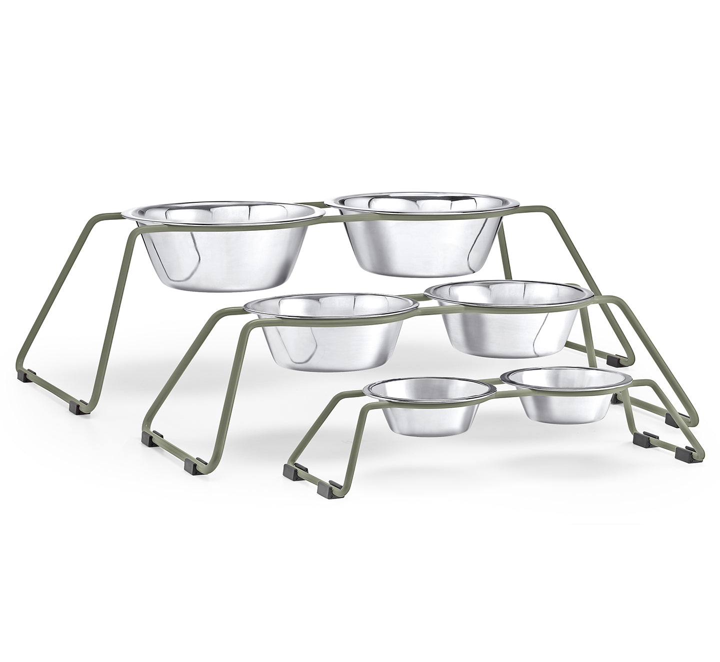 MiaCara Cena Napfständer Grolive mit Edelstahlnäpfen Hundenapfständer für kleine Hunde