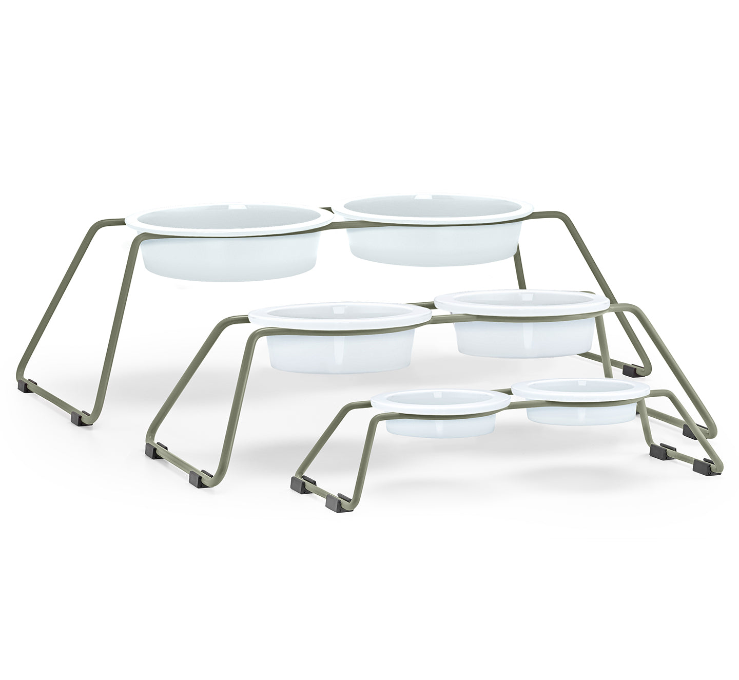 MiaCara Cena Napfständer Grolive mit Porzellannäpfen Hundenapfständer