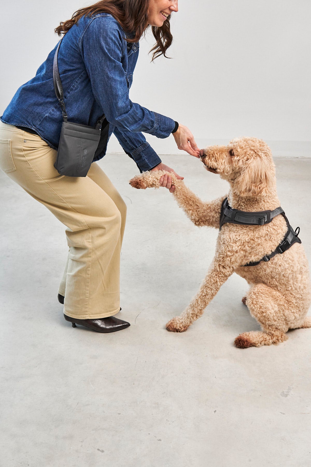 MiaCara Gusto 2.0 Leckerlibeutel Asphalt Hundeleckerlibeutel Crossbody