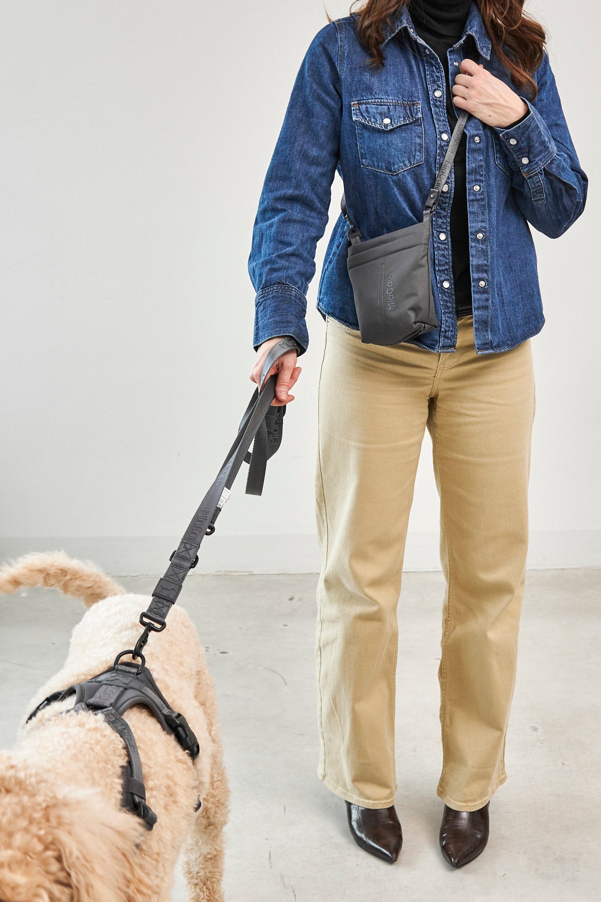 MiaCara Gusto 2.0 Leckerlibeutel Asphalt Hundeleckerlibeutel Leckerlitasche für Hunde