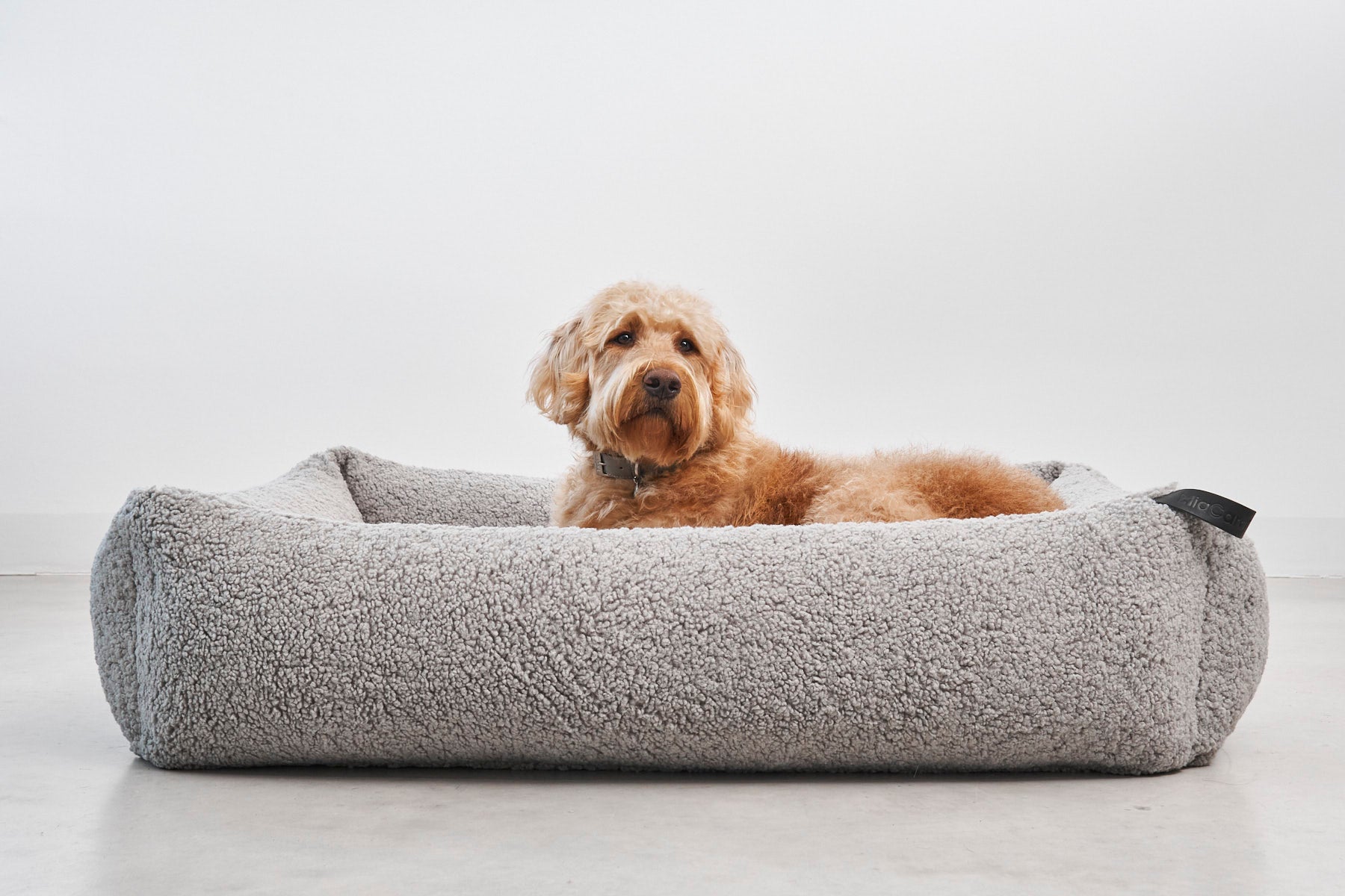 MiaCara Senso Box-Bett Kiesel Teddy Hundebett