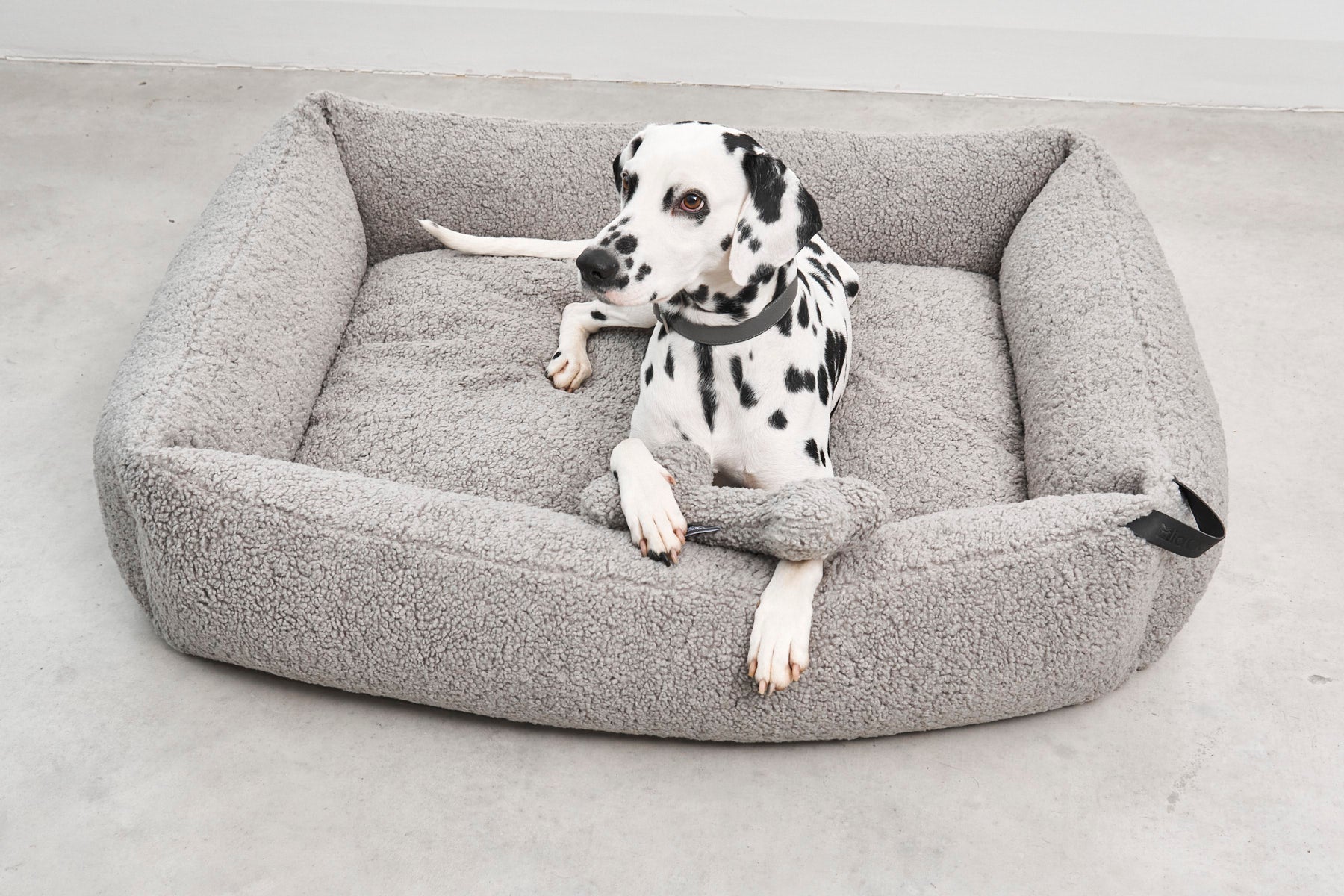 MiaCara Senso Box-Bett Kiesel orthopaedisches Sherpa Hundebett