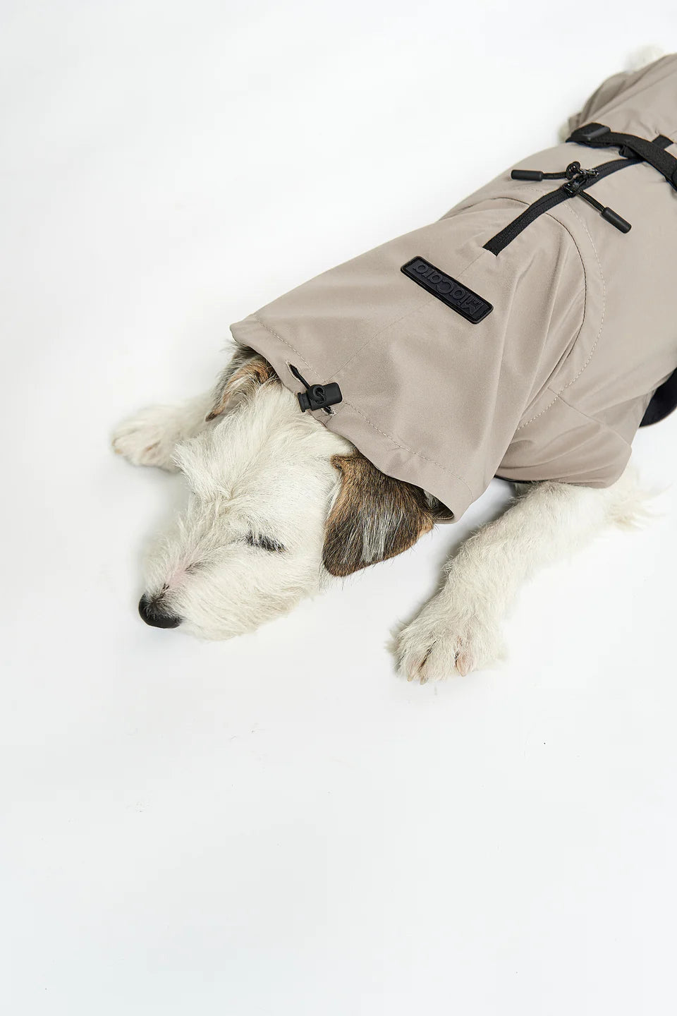 MiaCara Valentina Regenmantel Sand waermender Hundemantel