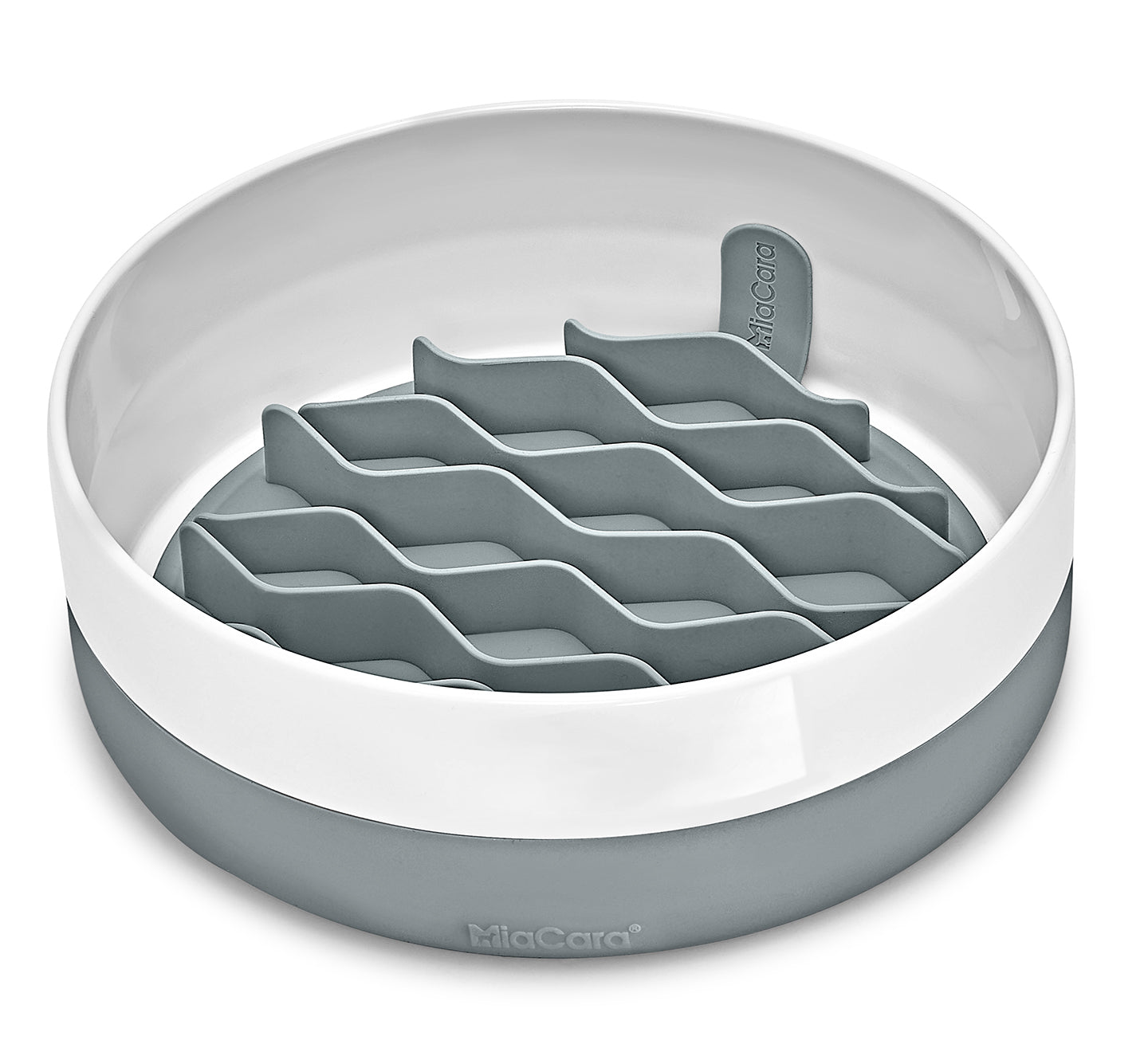 Miacara Lento Anti-Schlingeinsatz fuer Porzellannaepfe Schiefer Anti Schling Napf Slow Feeder