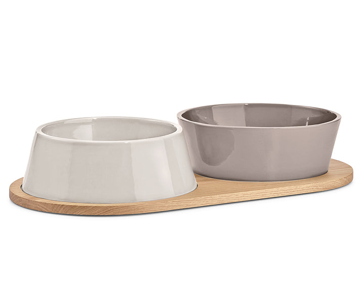 Miacara Napfset Doppio Nougat porzellannaepfe mit tablett