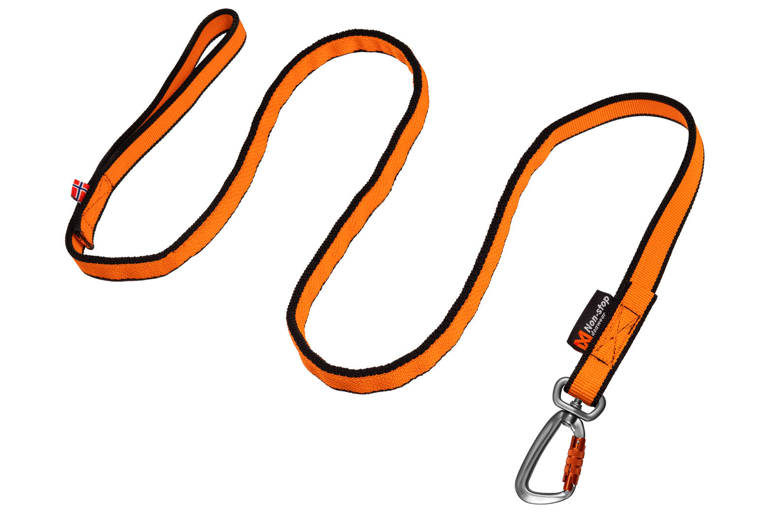 Non-stop dogwear Bungee leash Orange Black Bungeeleine