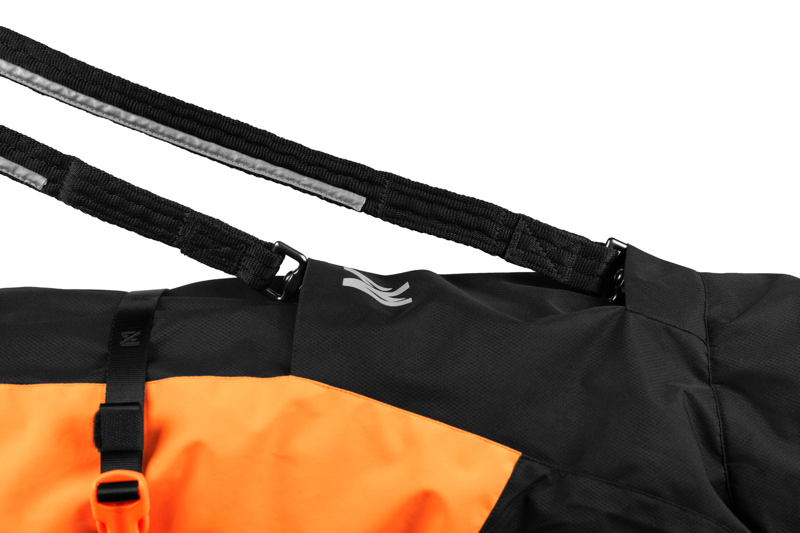 Non-stop dogwear Glacier Jacket 2.0 Orange Black warme Hundejacke mit Oeffnungen