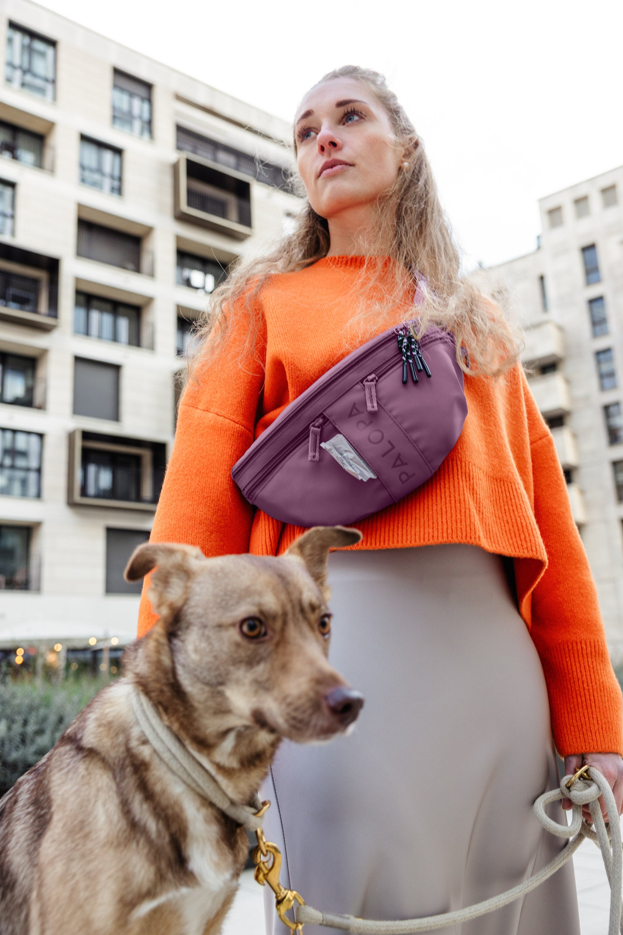 PALOPA Hunde Leckerlibeutel Emma Berry Gassitasche für Hunde Leckerlitasche Gassitasche zum Umhängen