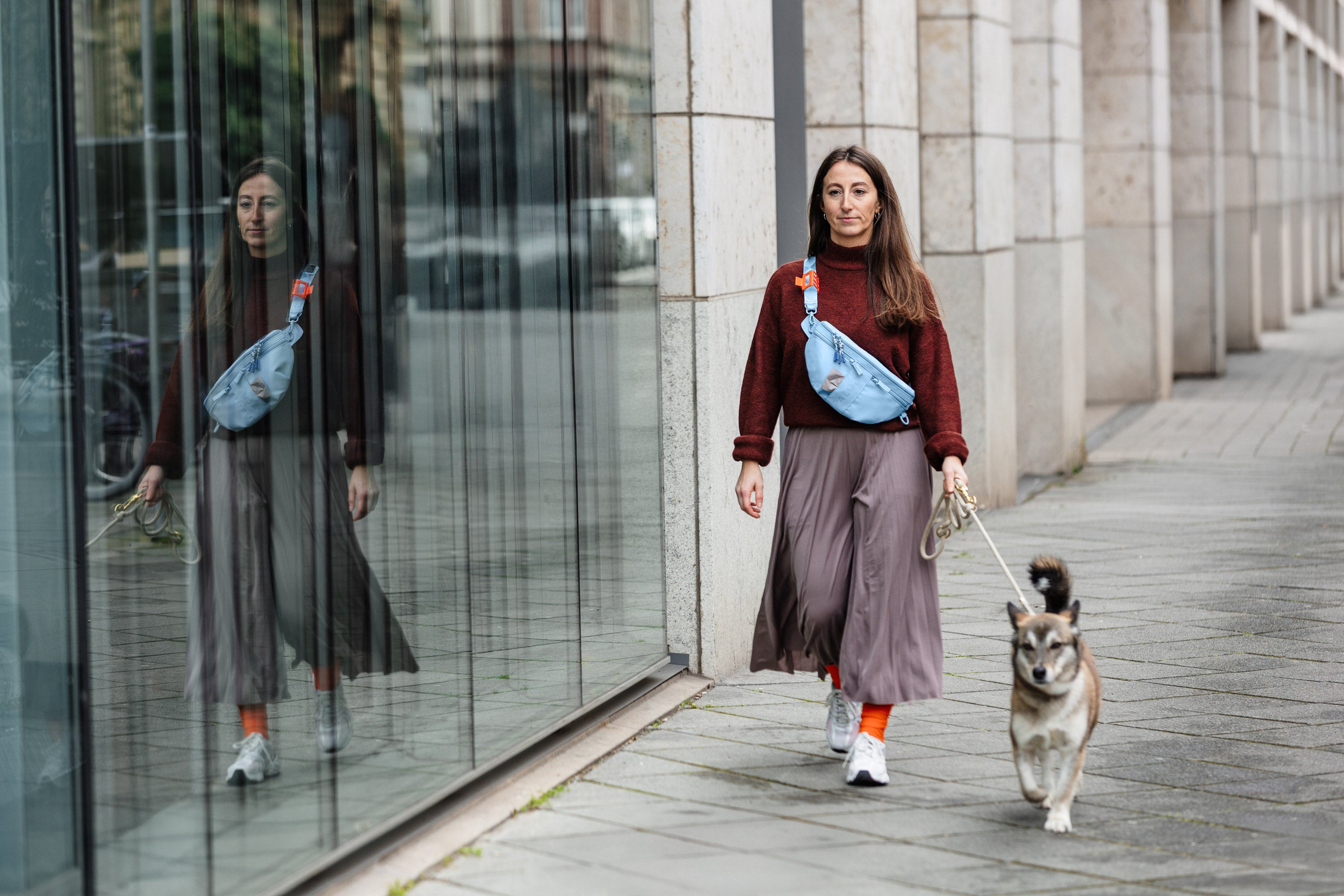 PALOPA Hunde Leckerlibeutel Emma Light Blue Gassitasche Leckerlitasche Erstausstattung Hund