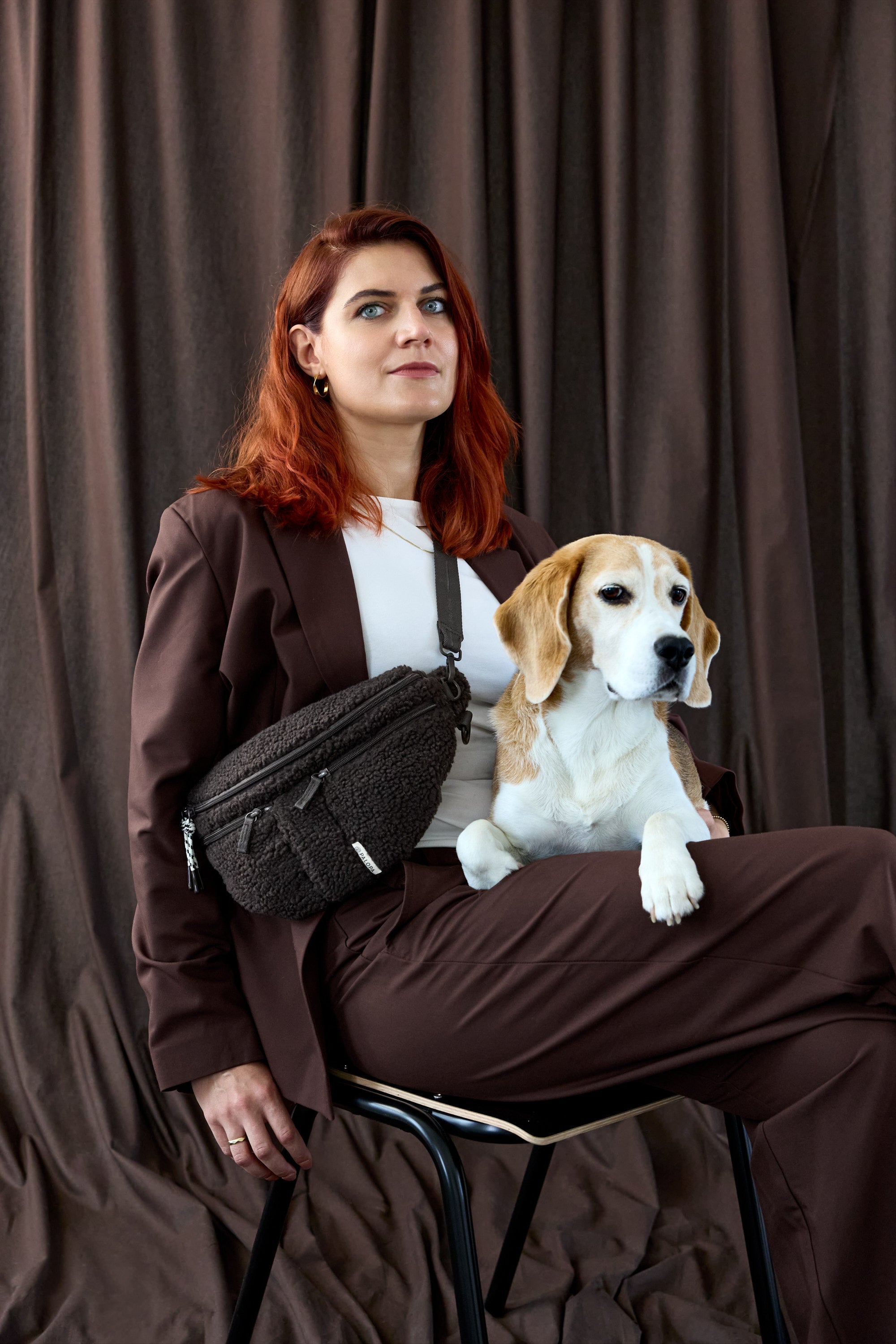PALOPA Hunde Leckerlibeutel Emma Teddy-Fleece Brownie Leckerlitasche Hund