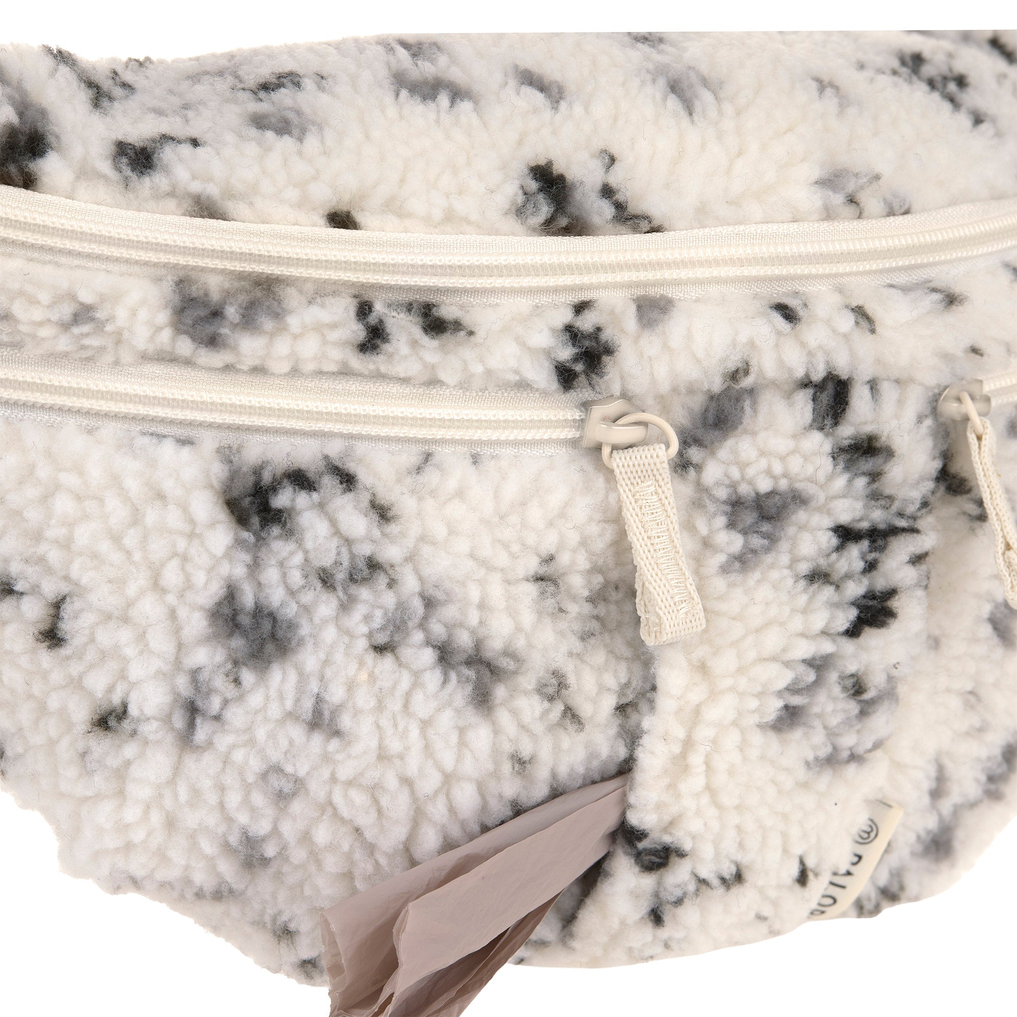 PALOPA Hunde Leckerlibeutel Emma Teddy-Fleece Speckled Creme Trainingstasche Hund