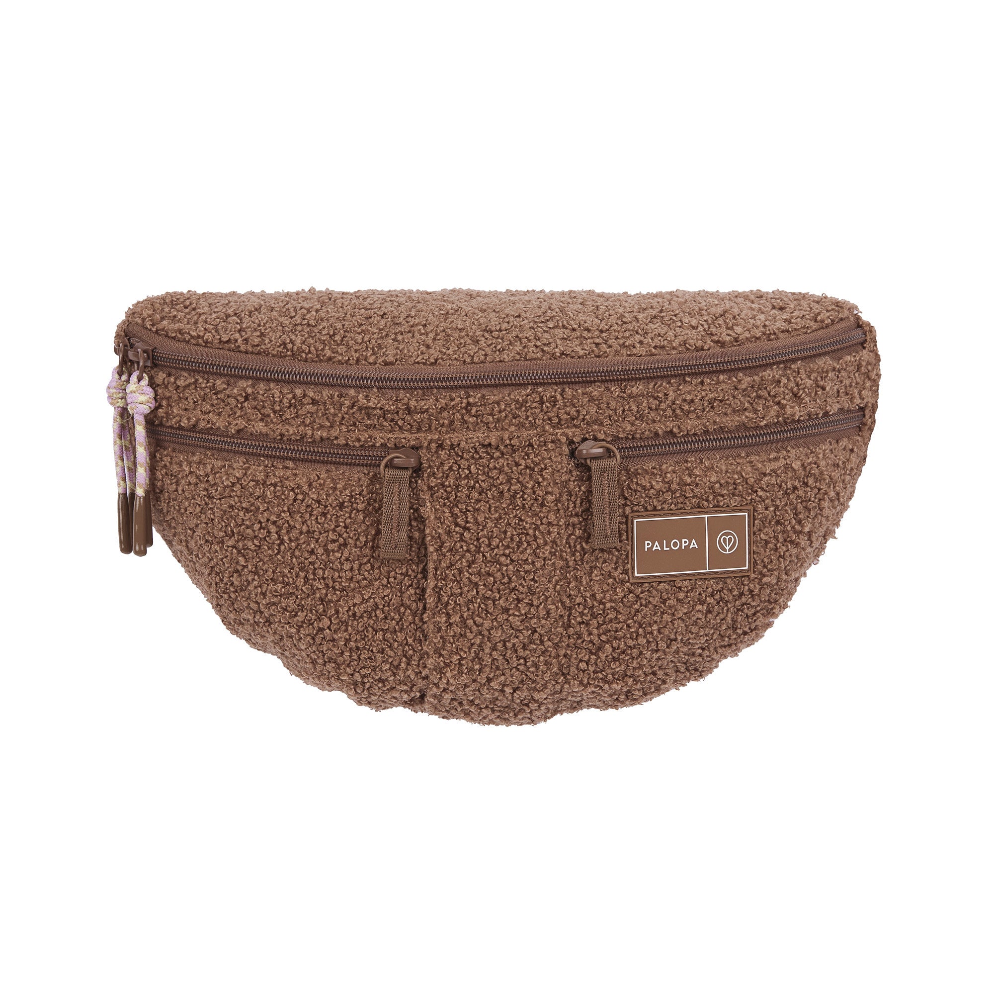 PALOPA Hunde Leckerlibeutel Teddy-Fleece Brown - Limited Edition Gassitasche Leckerlitasche Crossbody Bag Teddy Bouclé